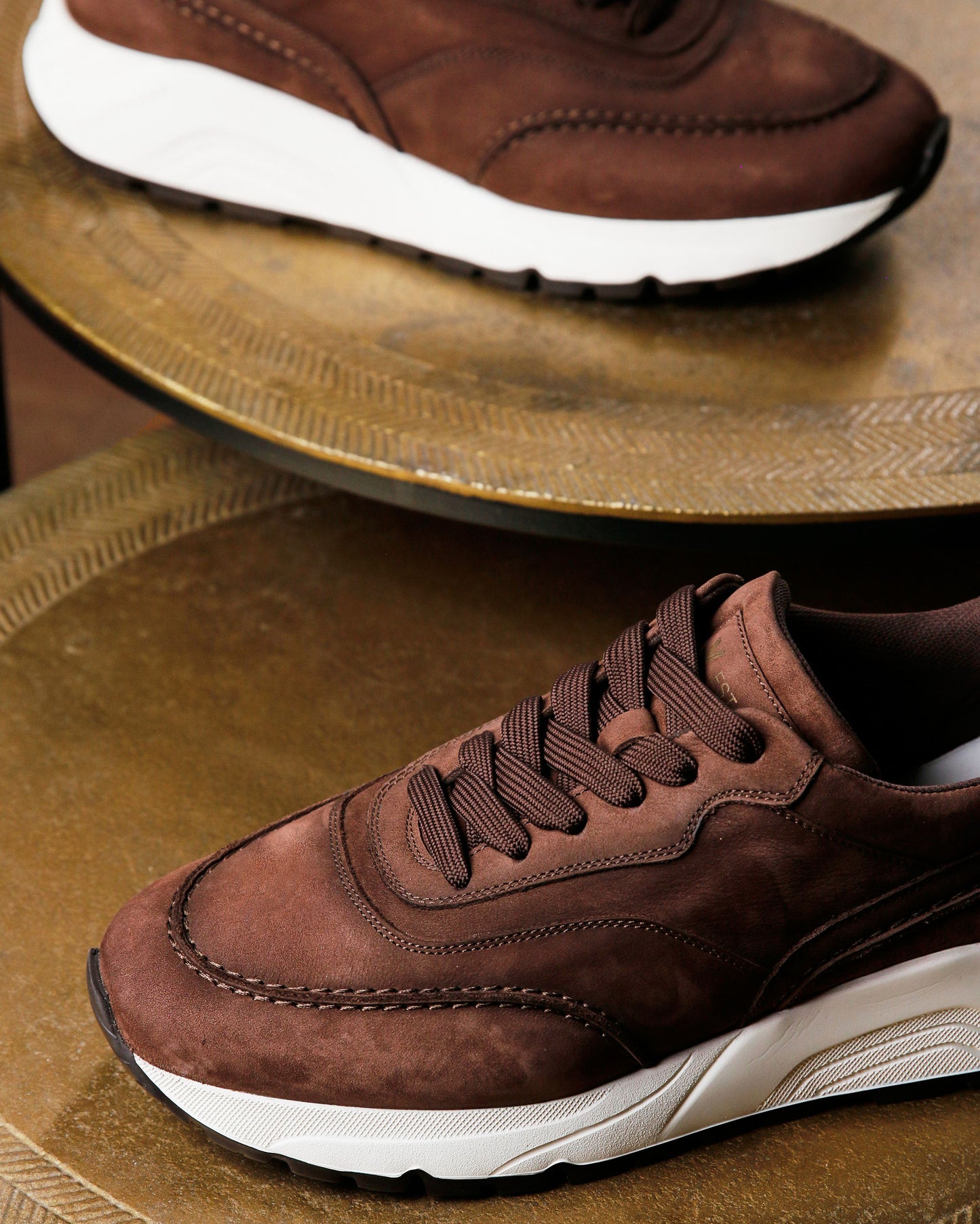 VIA VAI Owen Jimmy bruine sneakers heren