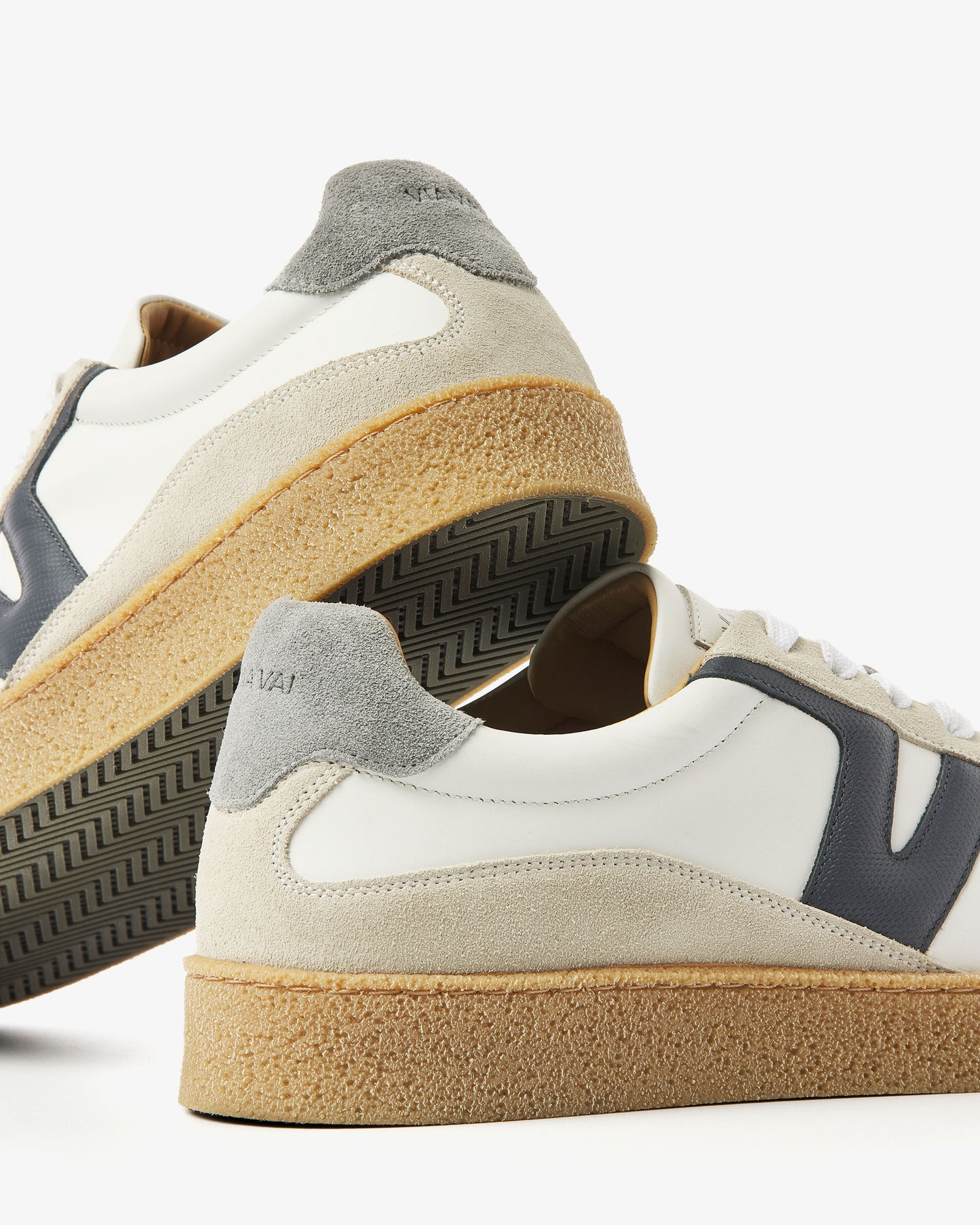 VIA VAI witte Zane Dexter heren sneakers, detailfoto.