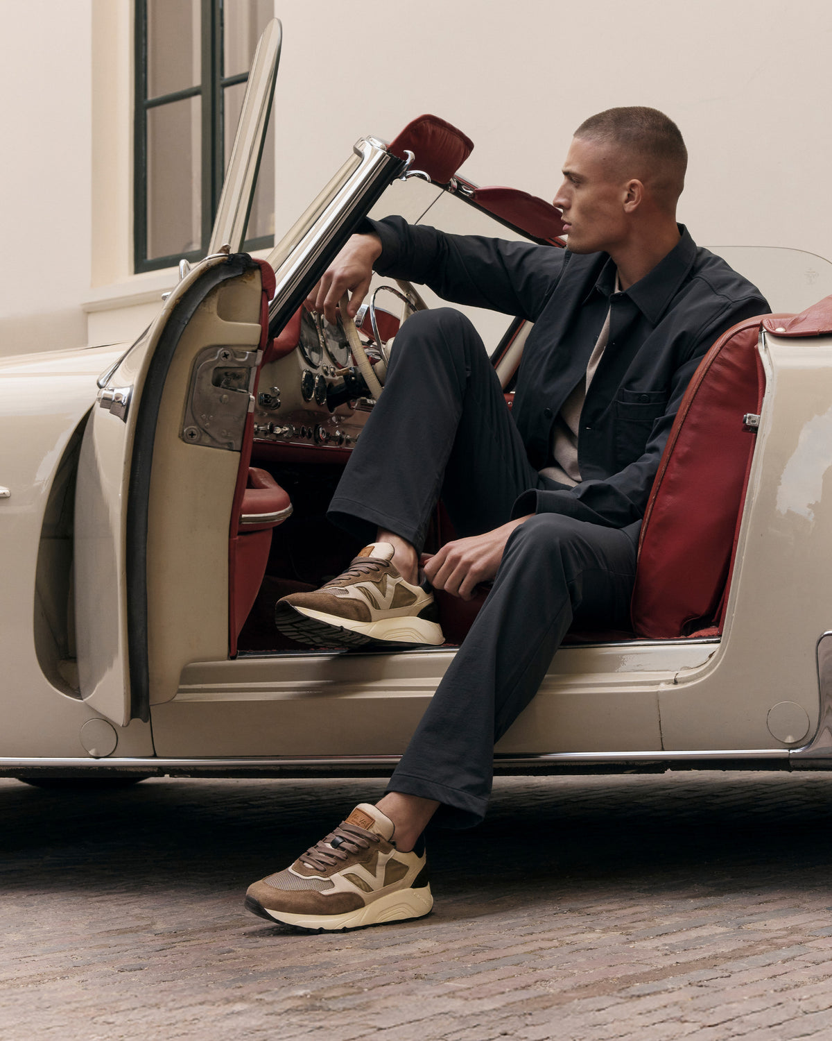 VIA VAI Owen Cody bruine sneakers heren