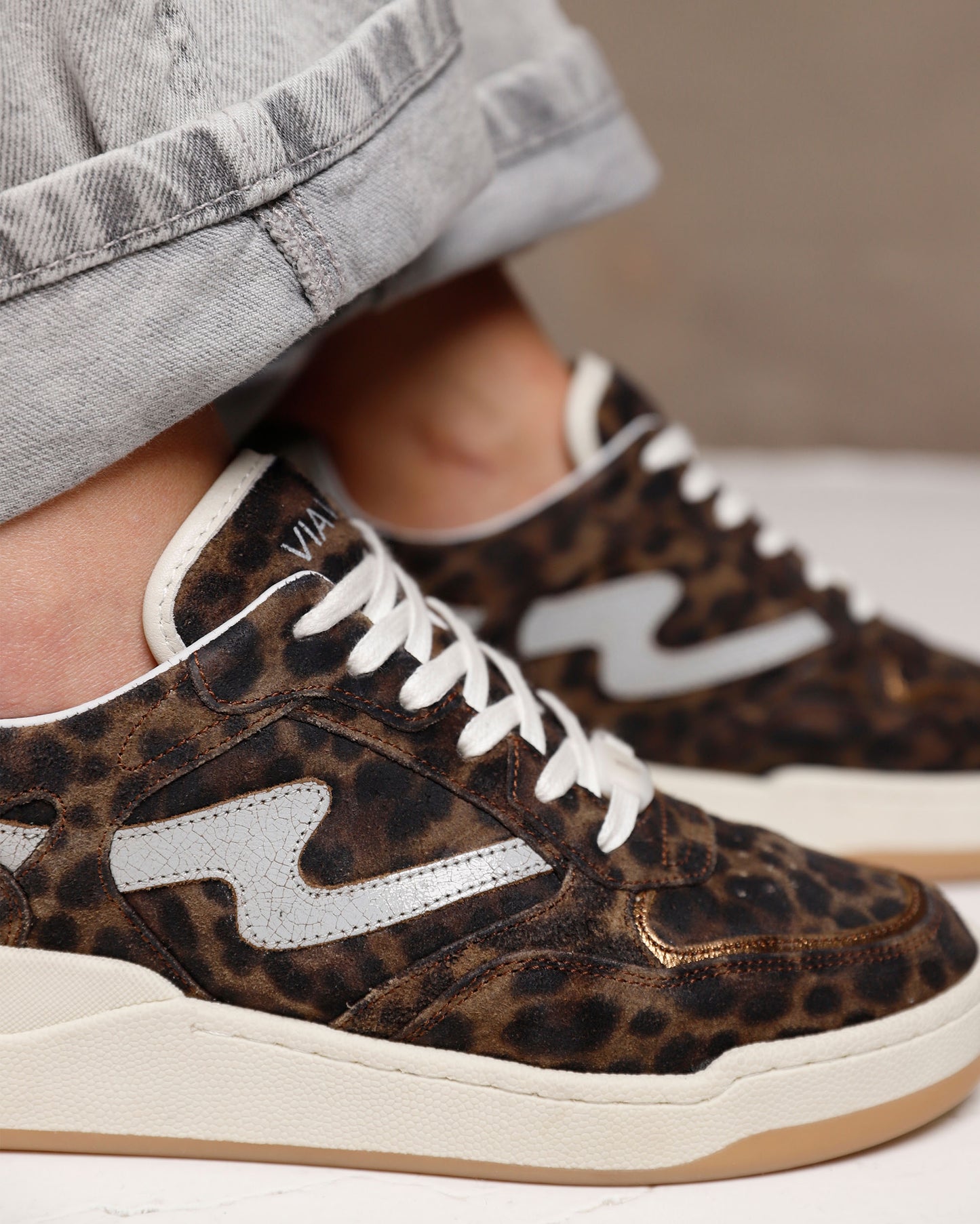 VIA VAI Sam Levi leopardprint sneakers dames