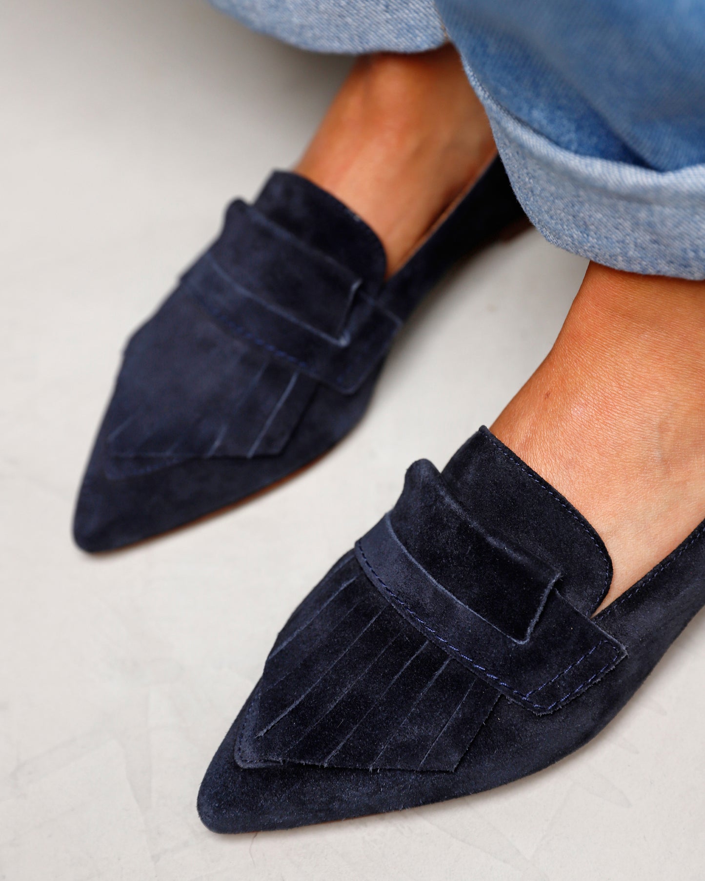 VIA VAI Lola Oakley blauwe loafers dames