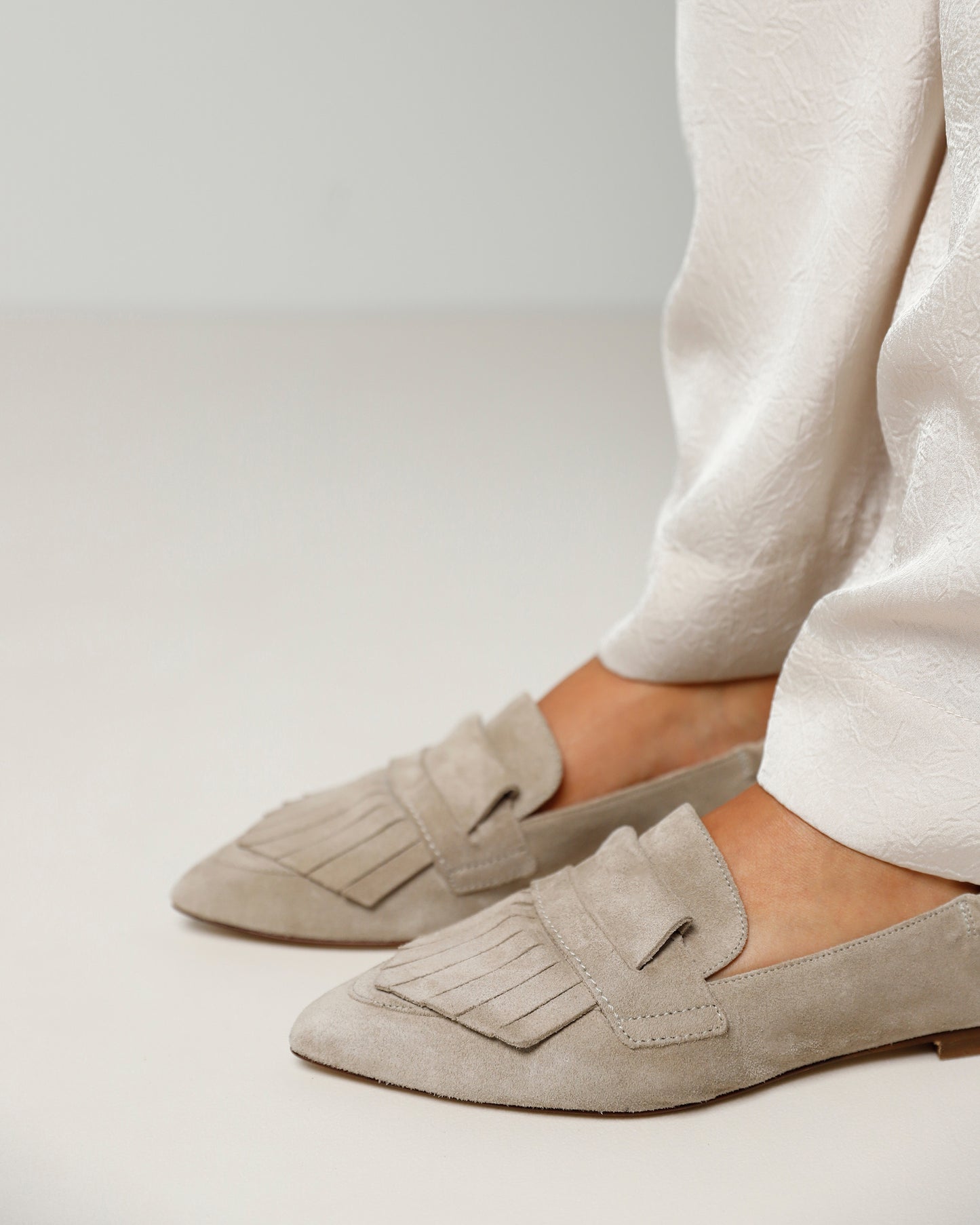 VIA VAI Lola Oakley grijze loafers dames
