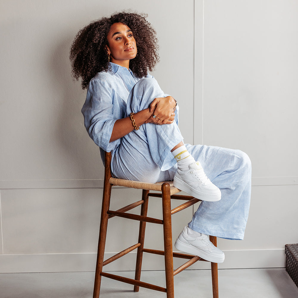 VIA VAI Isa Bo witte platform sneakers dames