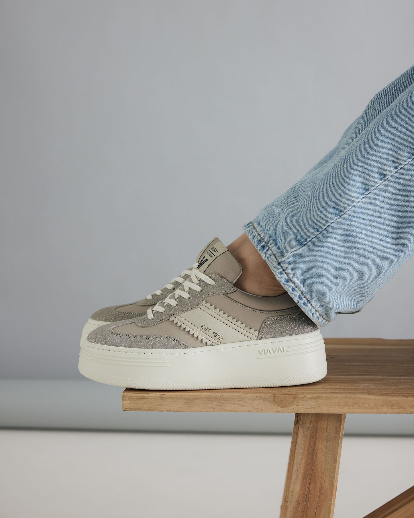 VIA VAI Isa Romi beige sneakers dames