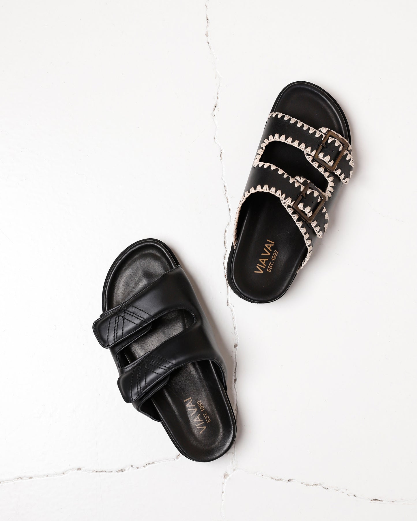 VIA VAI Rae Lidia zwarte slippers dames