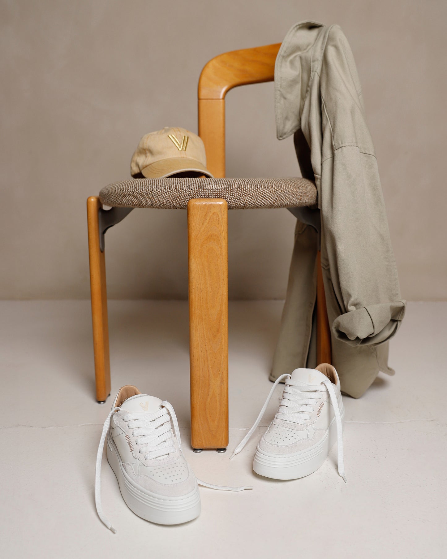 VIA VAI Isa Cecile witte platform sneakers dames