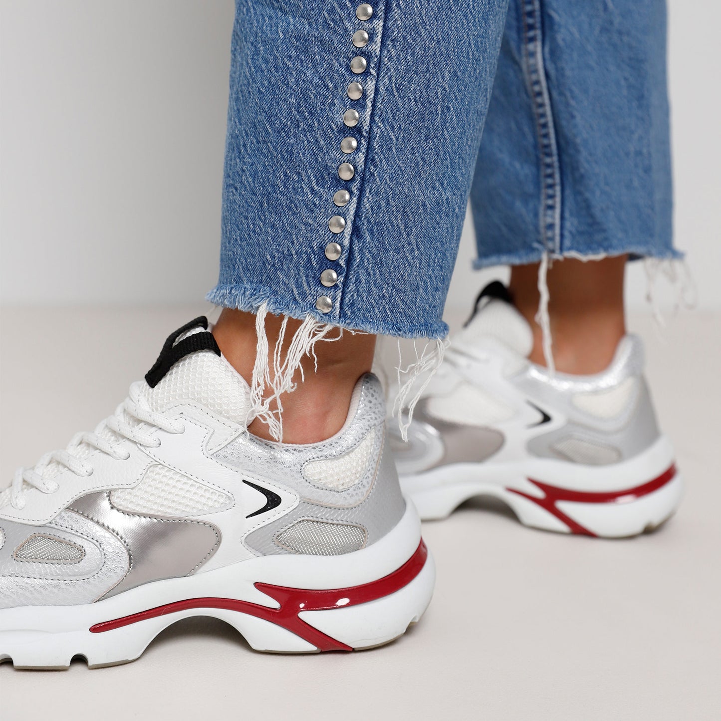 VIA VAI Vesper Due grijze chunky sneakers dames