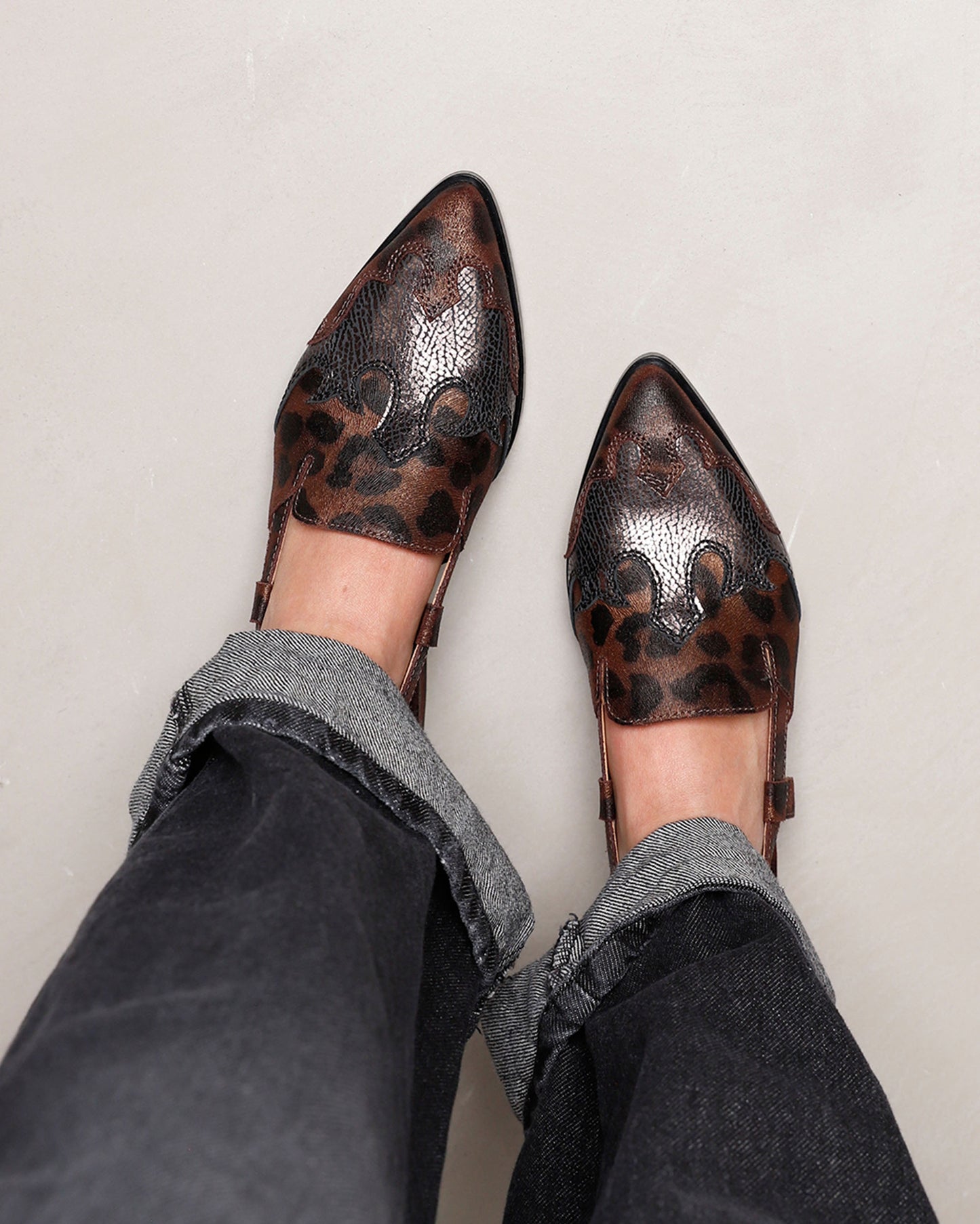 VIA VAI Jazz Vaienna leopardprint slingbacks dames