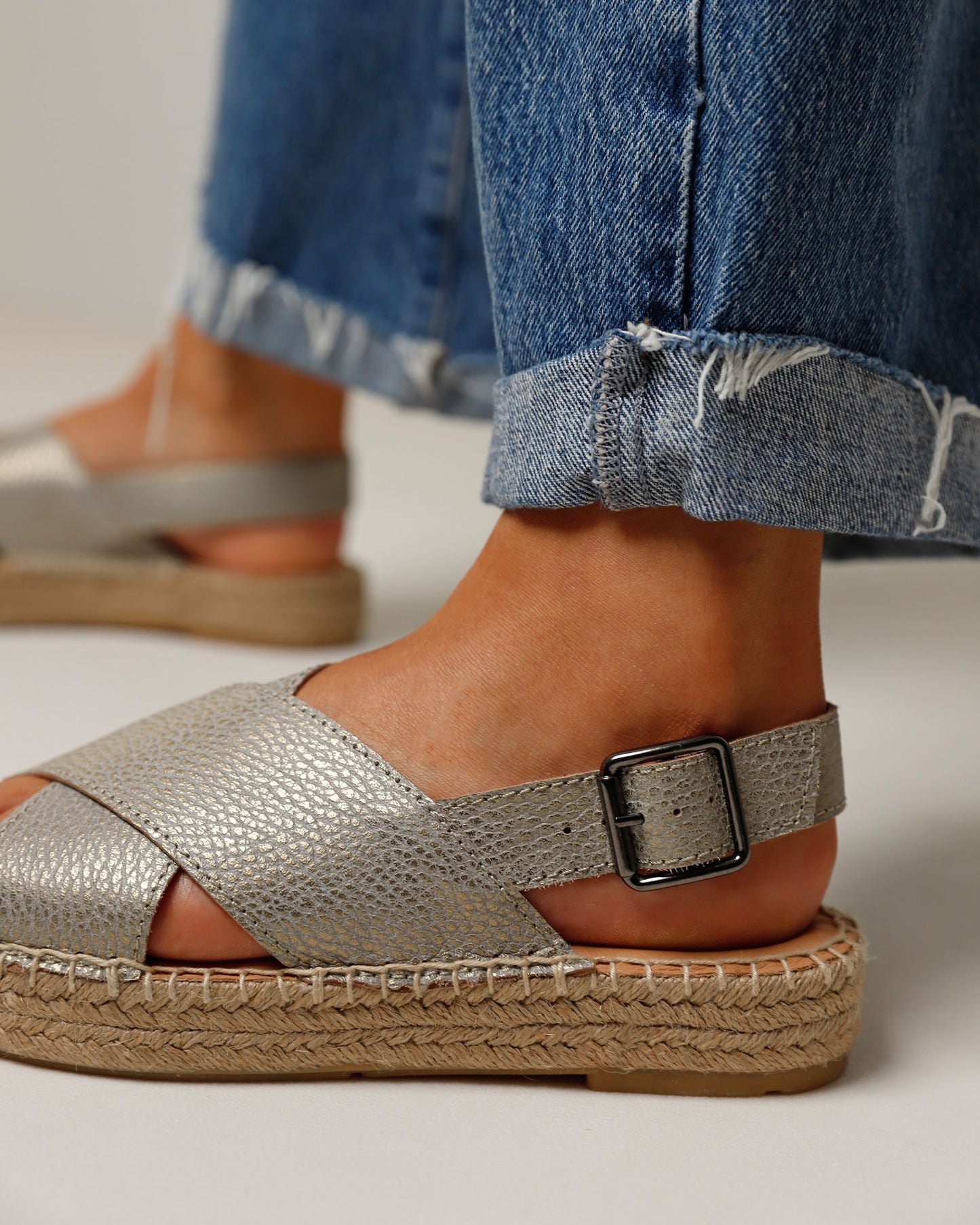 VIA VAI Mondi Isabella grijze espadrilles dames