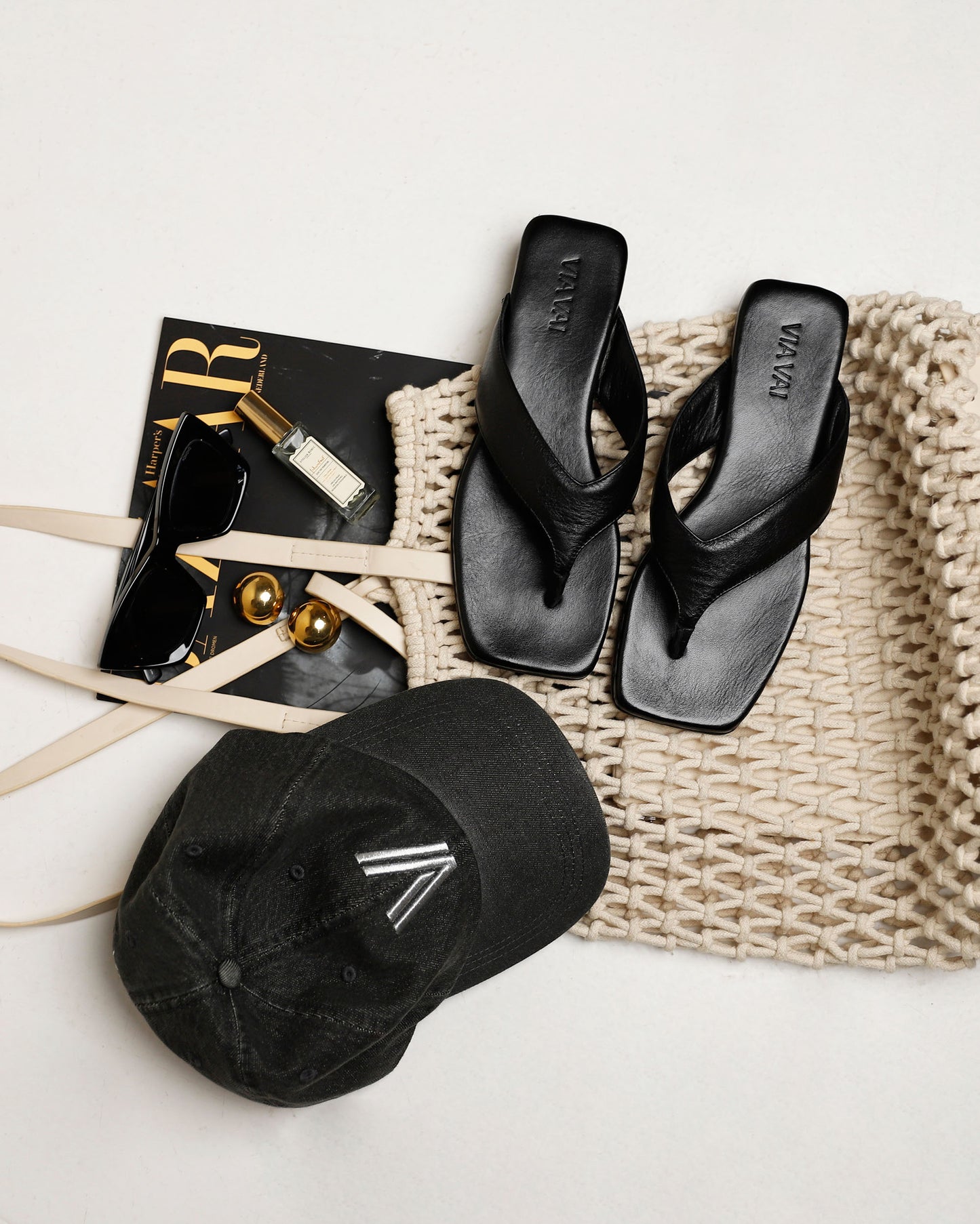 VIA VAI Kiki Berry zwarte slippers dames