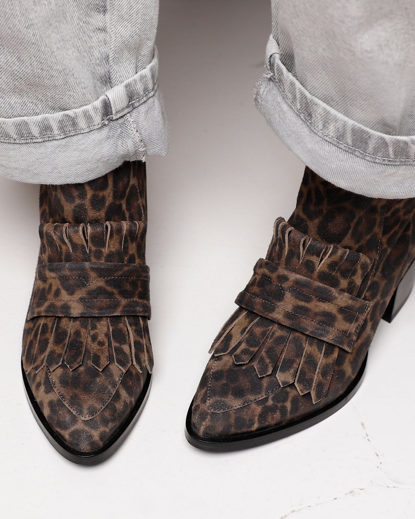 VIA VAI Rose Hannah leopardprint enkellaarsjes dames