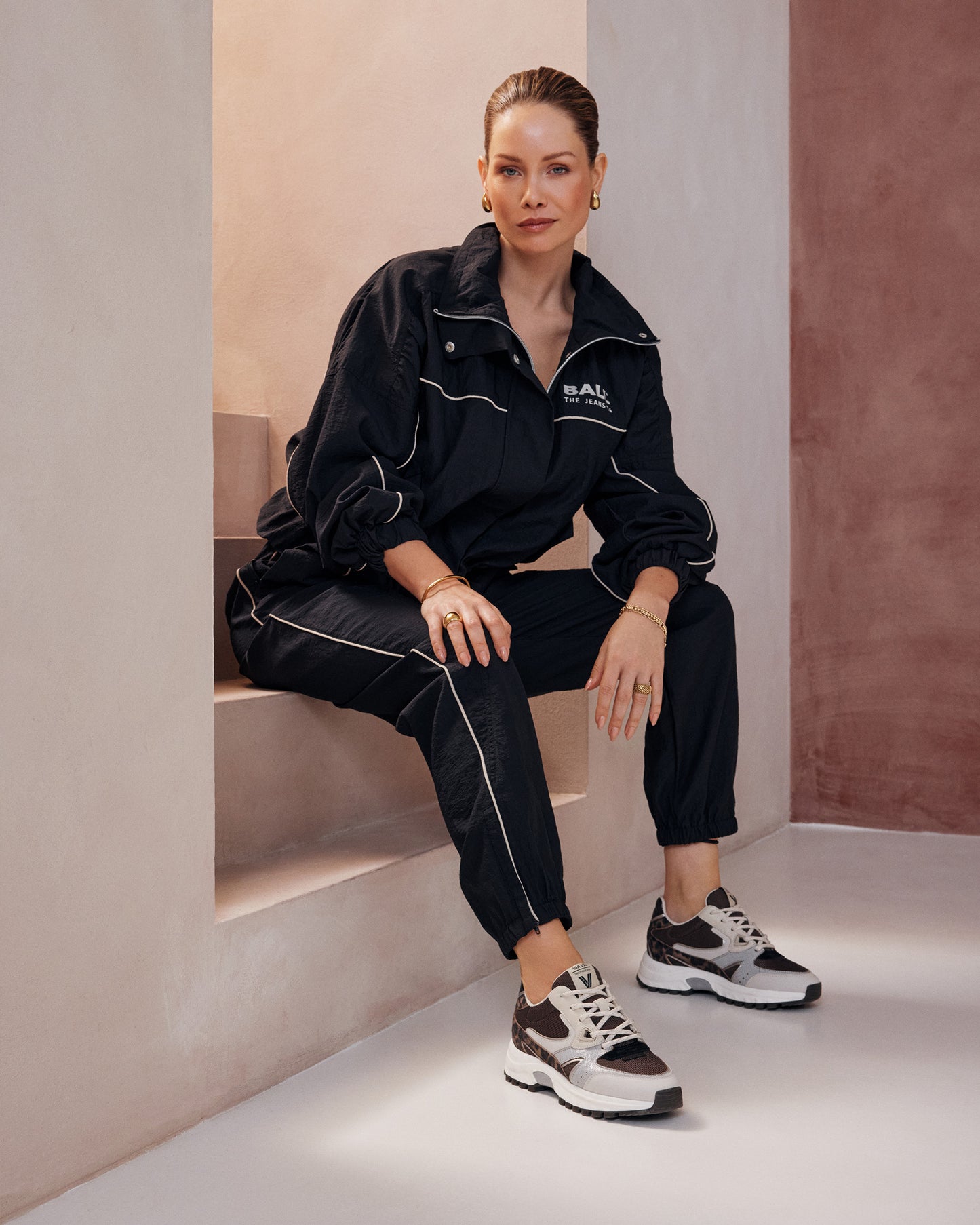 VIA VAI Danae Vicky bruine sneakers dames