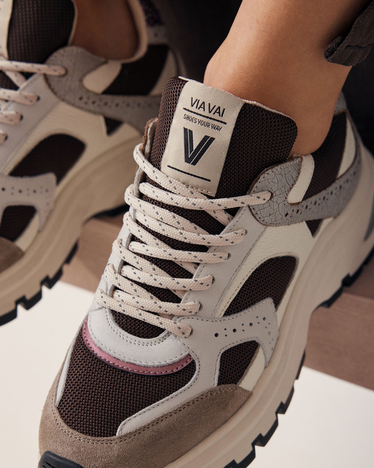 VIA VAI Liz Curtis multicolor chunky sneakers dames