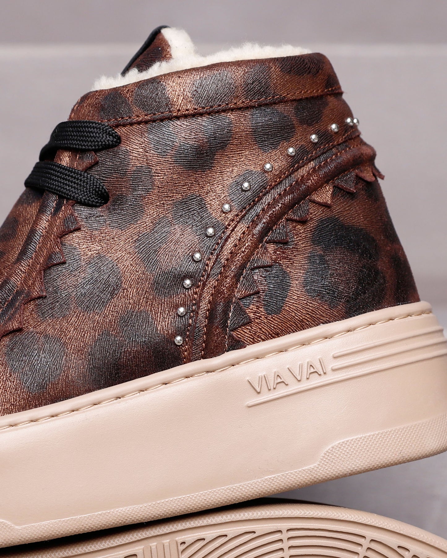 VIA VAI Isa Callum leopardprint platform sneakers dames