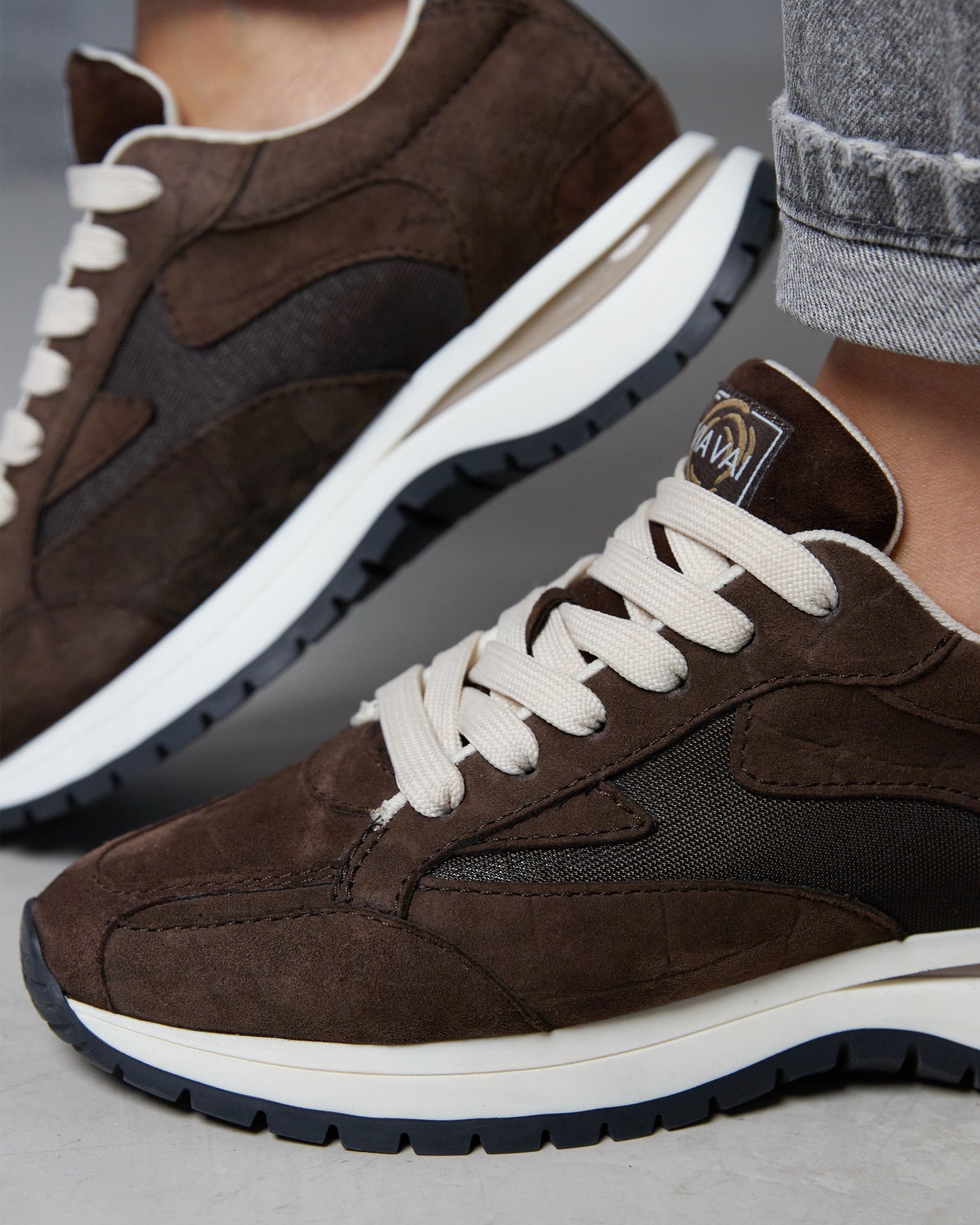 VIA VAI Usher Riggs bruine sneakers dames