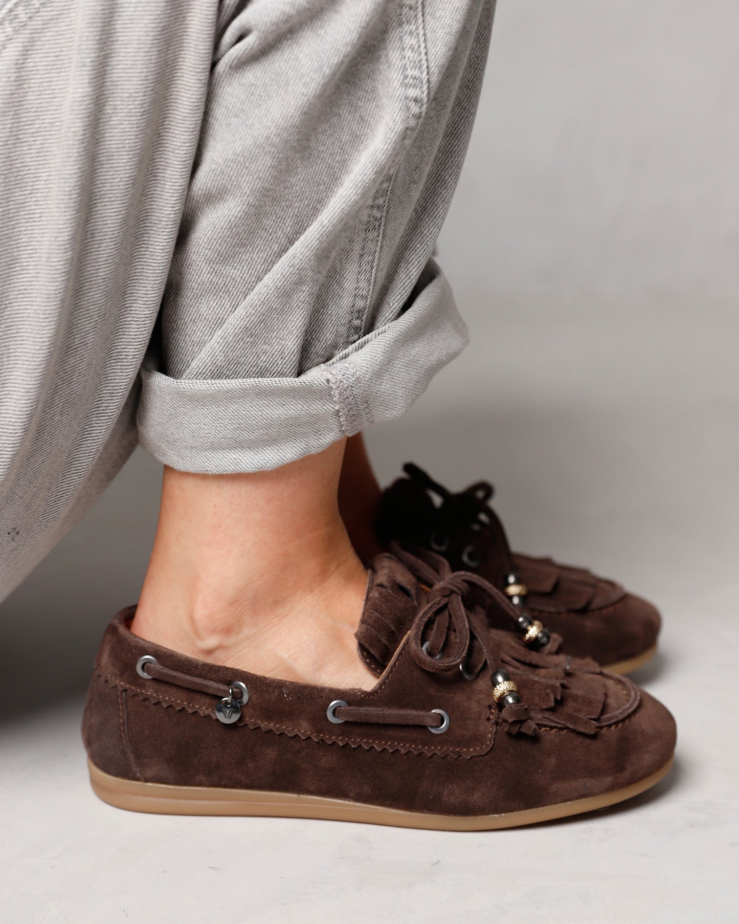 VIA VAI June Loua bruine loafers dames