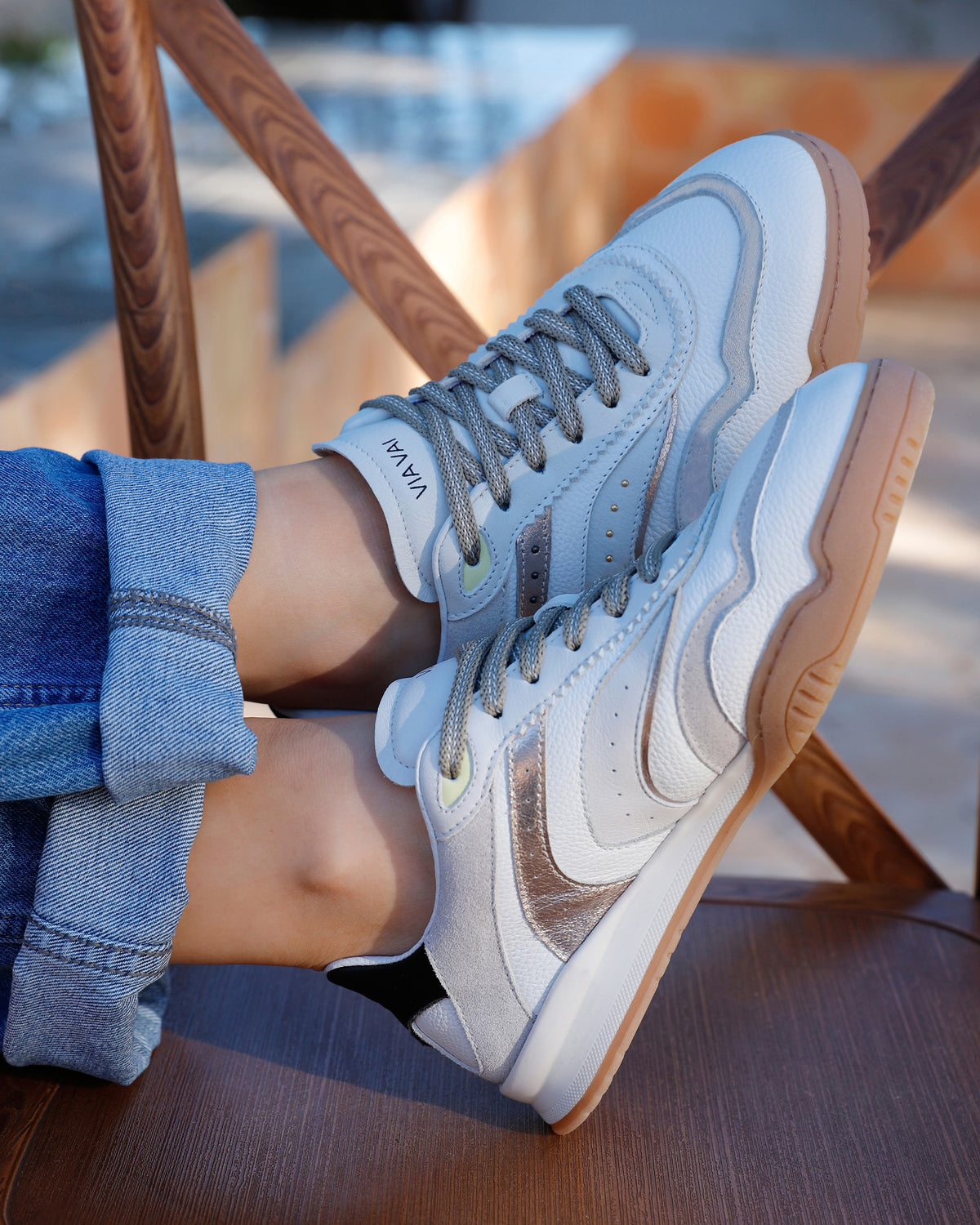 VIA VAI Kris Pax witte sneakers dames
