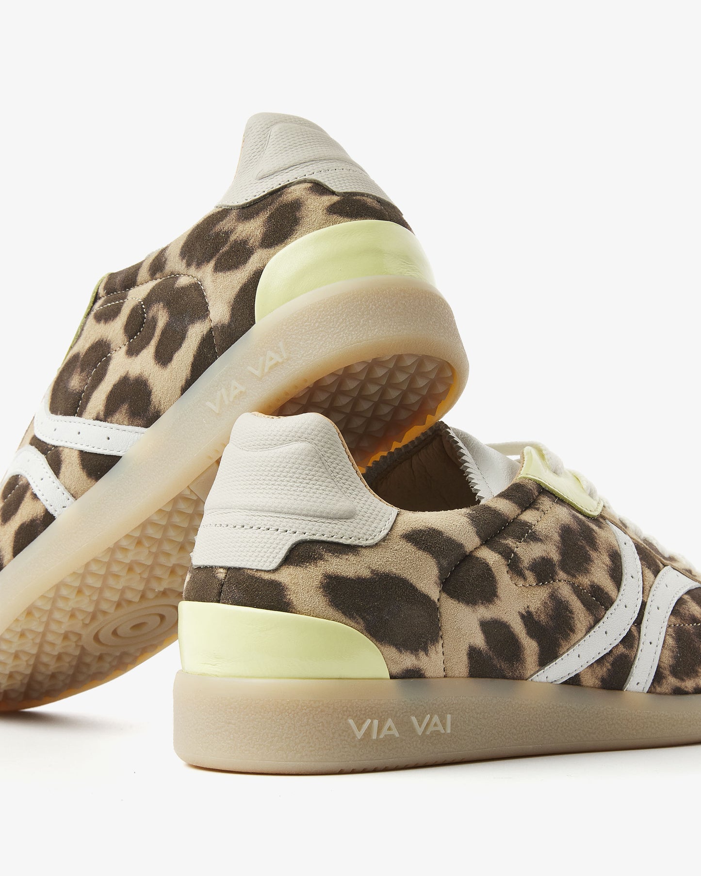 VIA VAI leren luipaardprint dames sneakers Nilla Khloe, detailfoto.