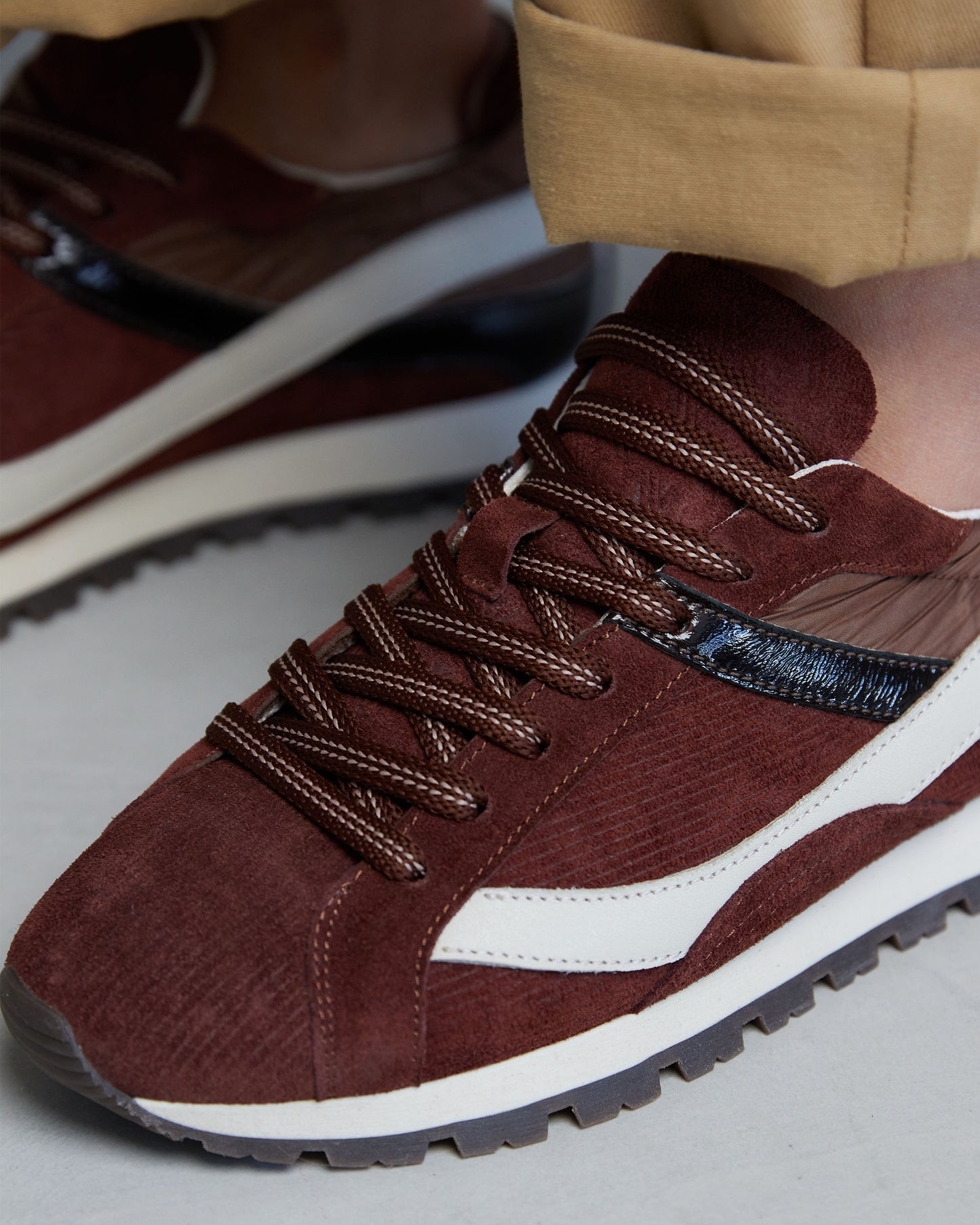 VIA VAI Scott Nala bordeauxrode sneakers dames