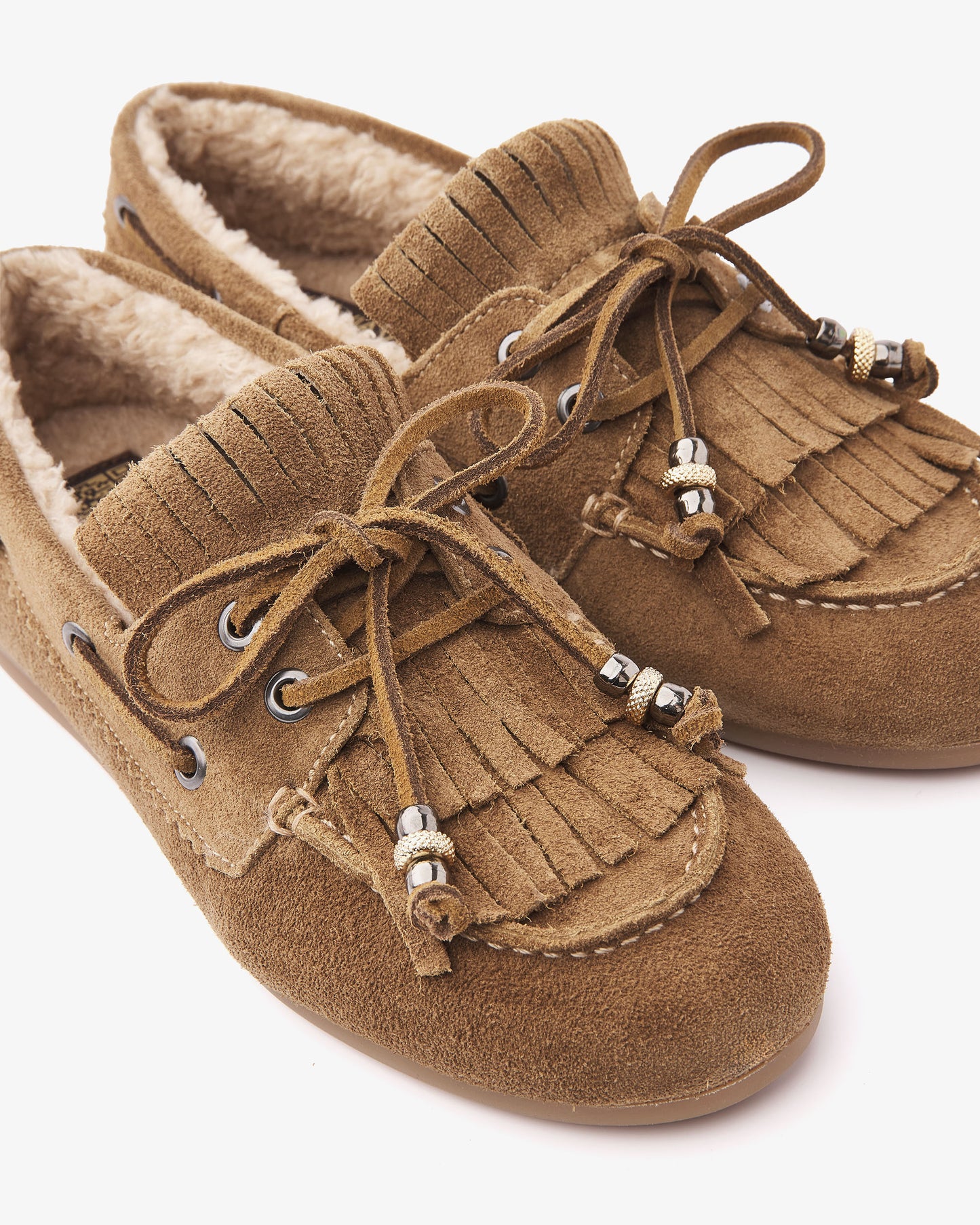 VIA VAI June Shelby loafers dames â detail van materiaalstructuur in suède
