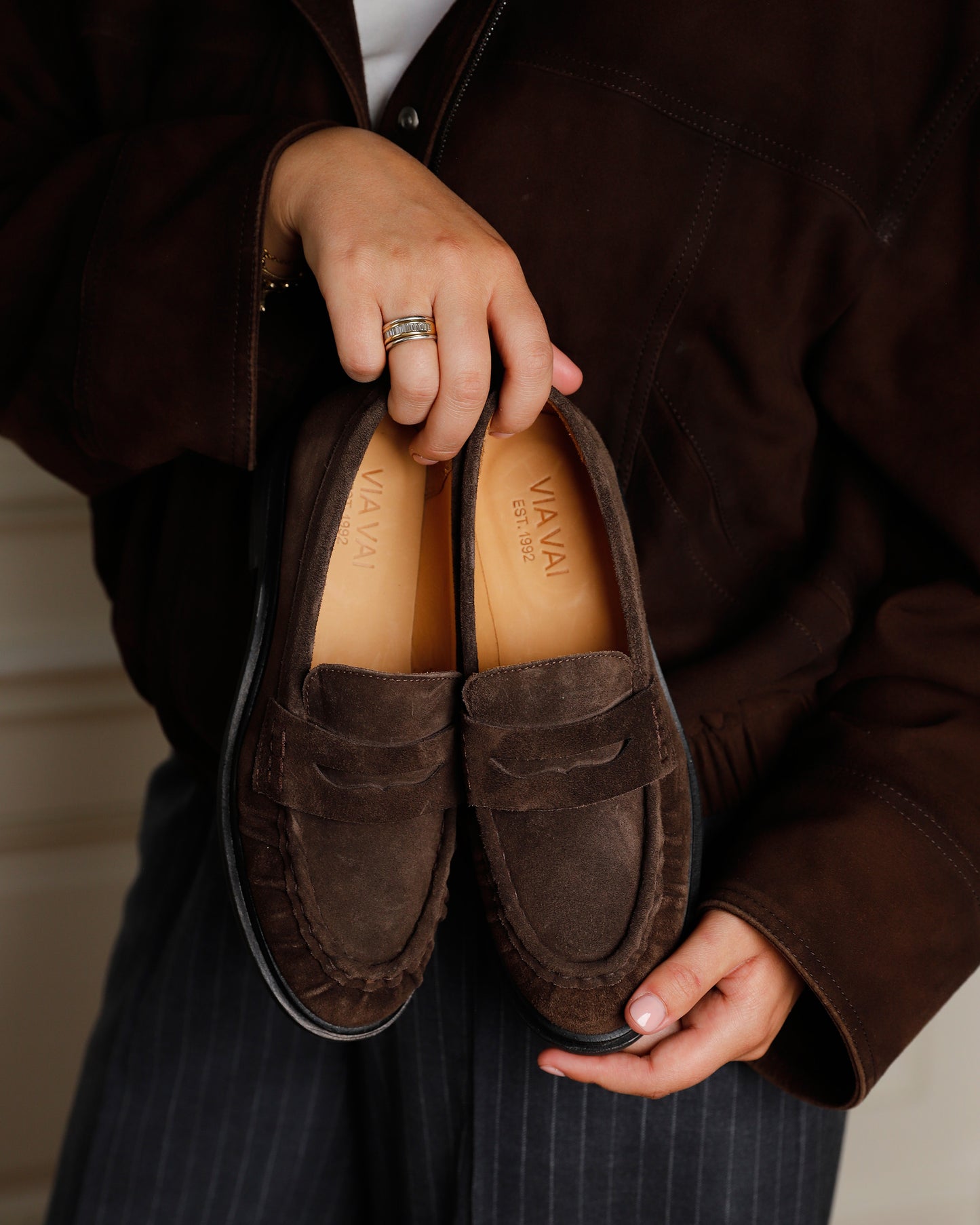 VIA VAI Fae Sarah bruine loafers dames