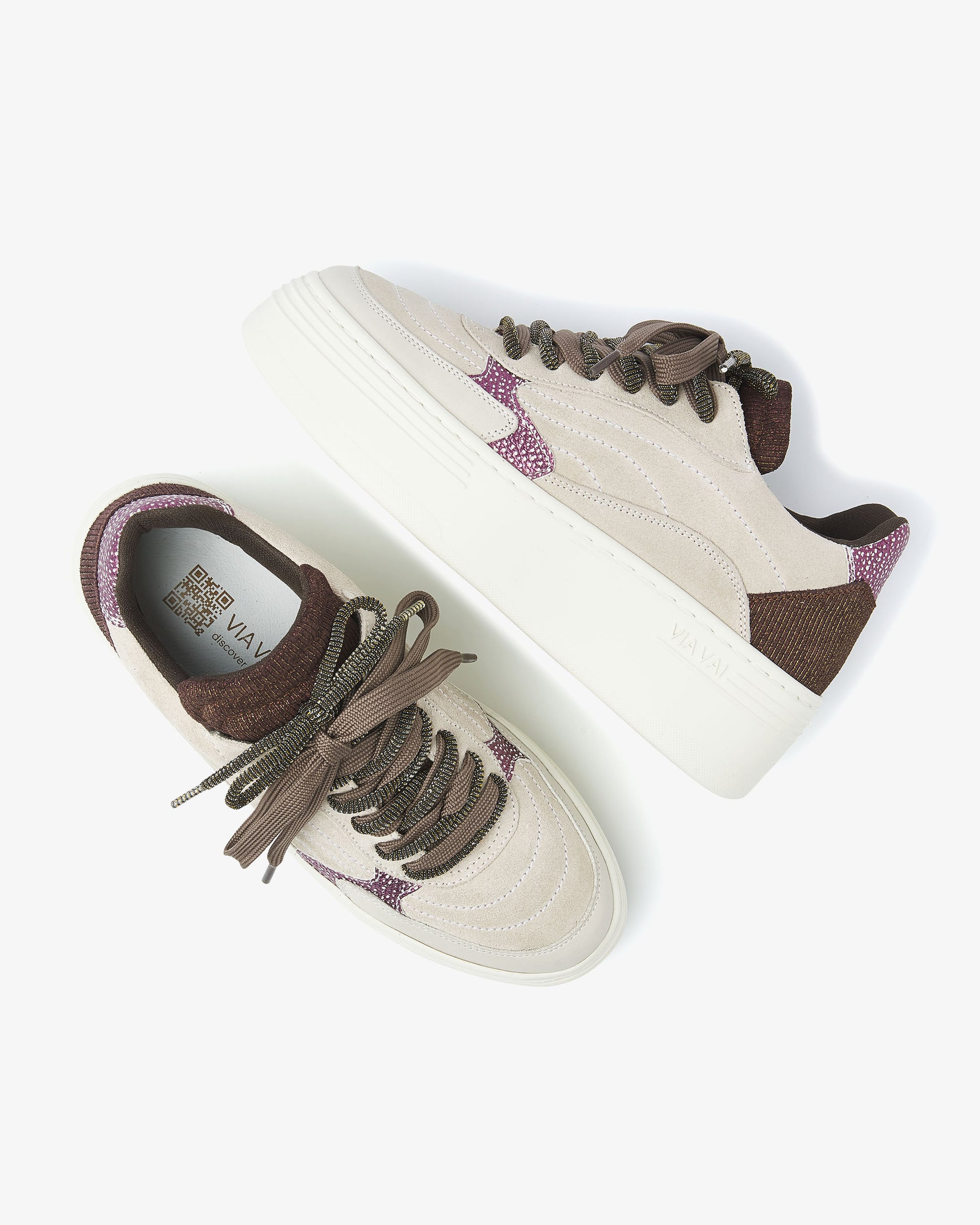 Isa Josie beige sneakers VIA VAI® – VIA VAI