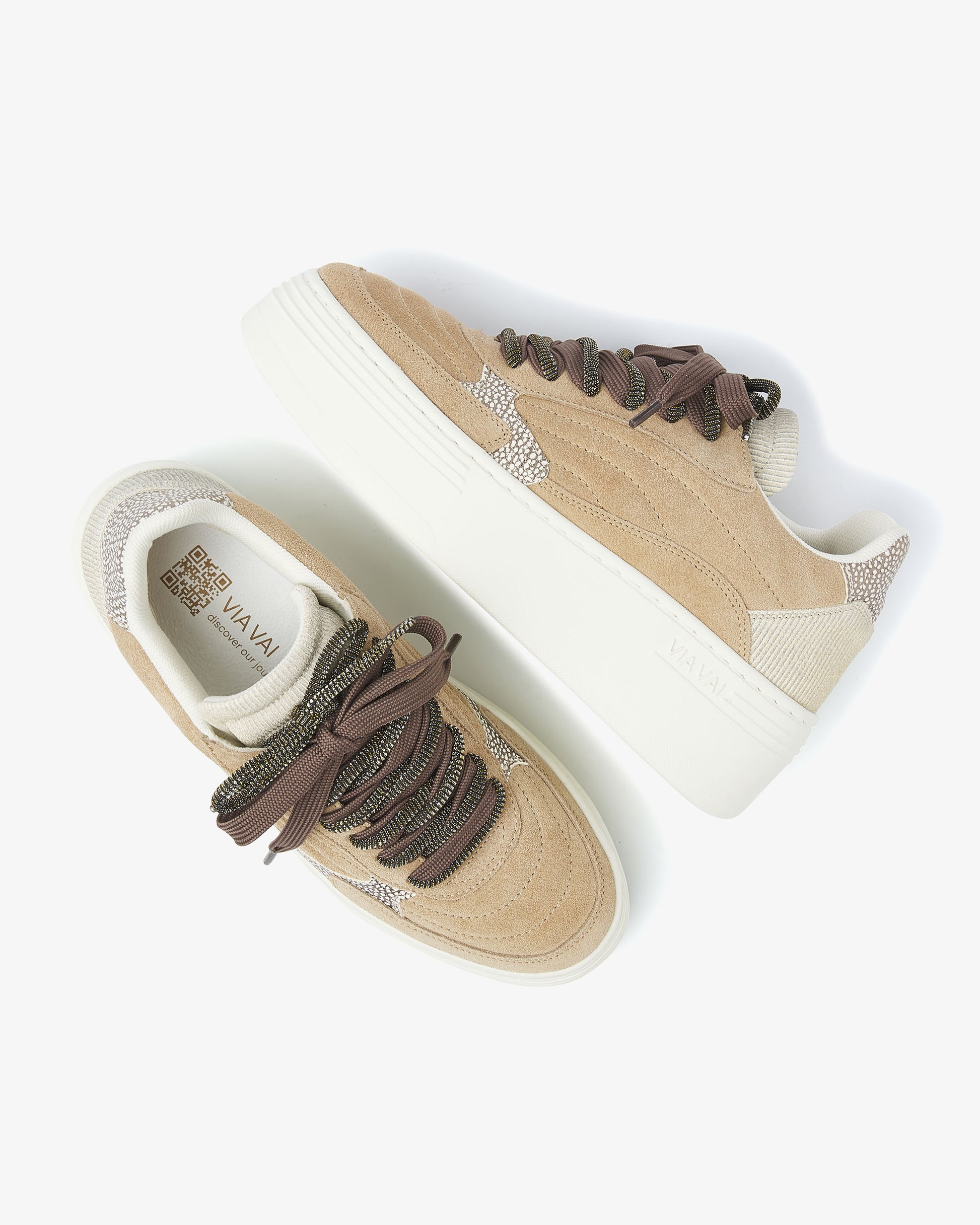Isa Josie beige sneakers VIA VAI® – VIA VAI - Main Image