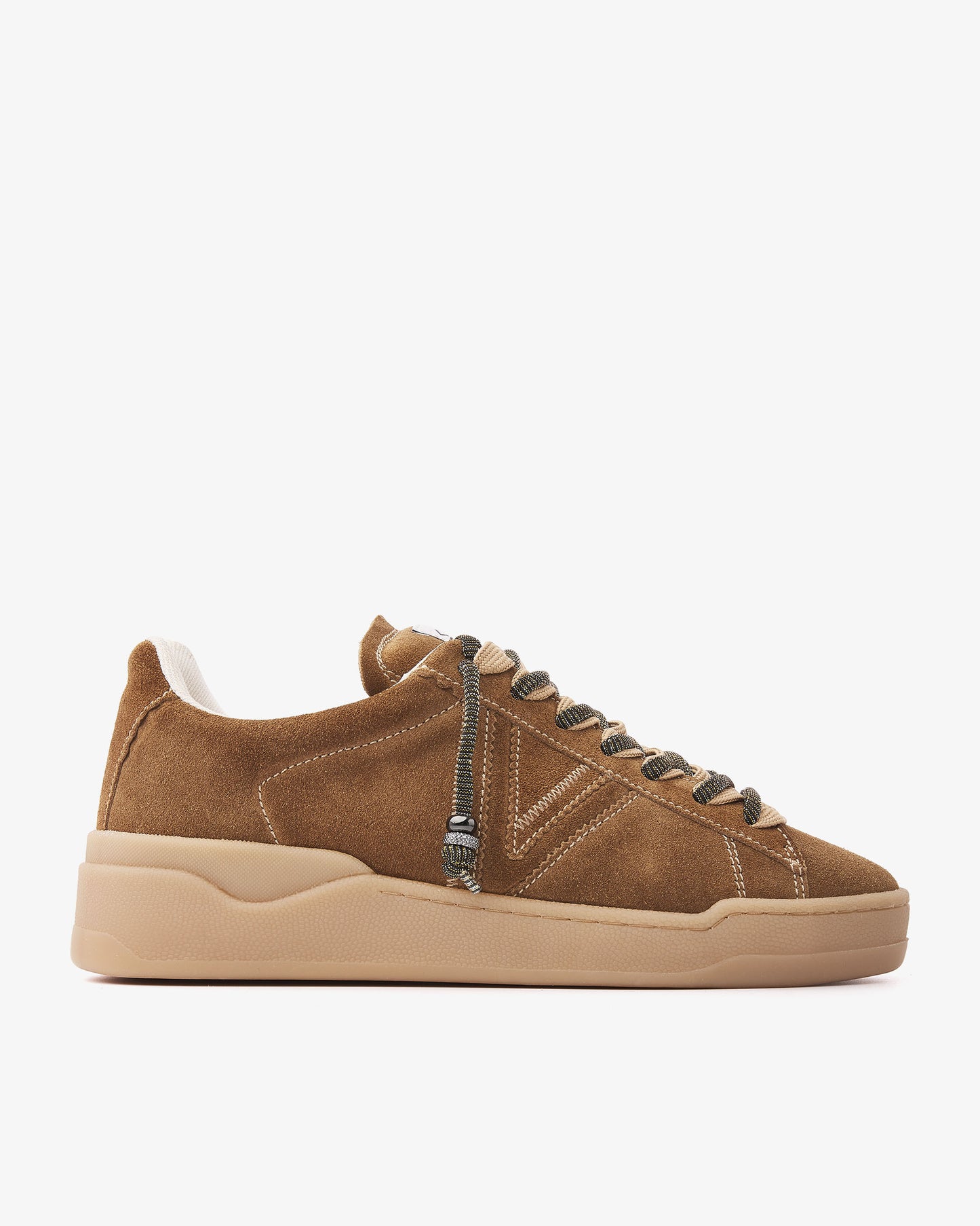 VIA VAI Sam Kyli sneakers dames – zijaanzicht met stiksels en vetersluiting