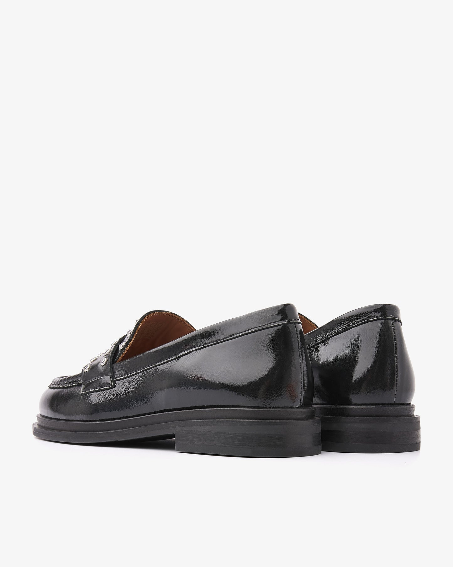 VIA VAI Fae Wylder zwarte loafers dames – achteraanzicht met hieldetail