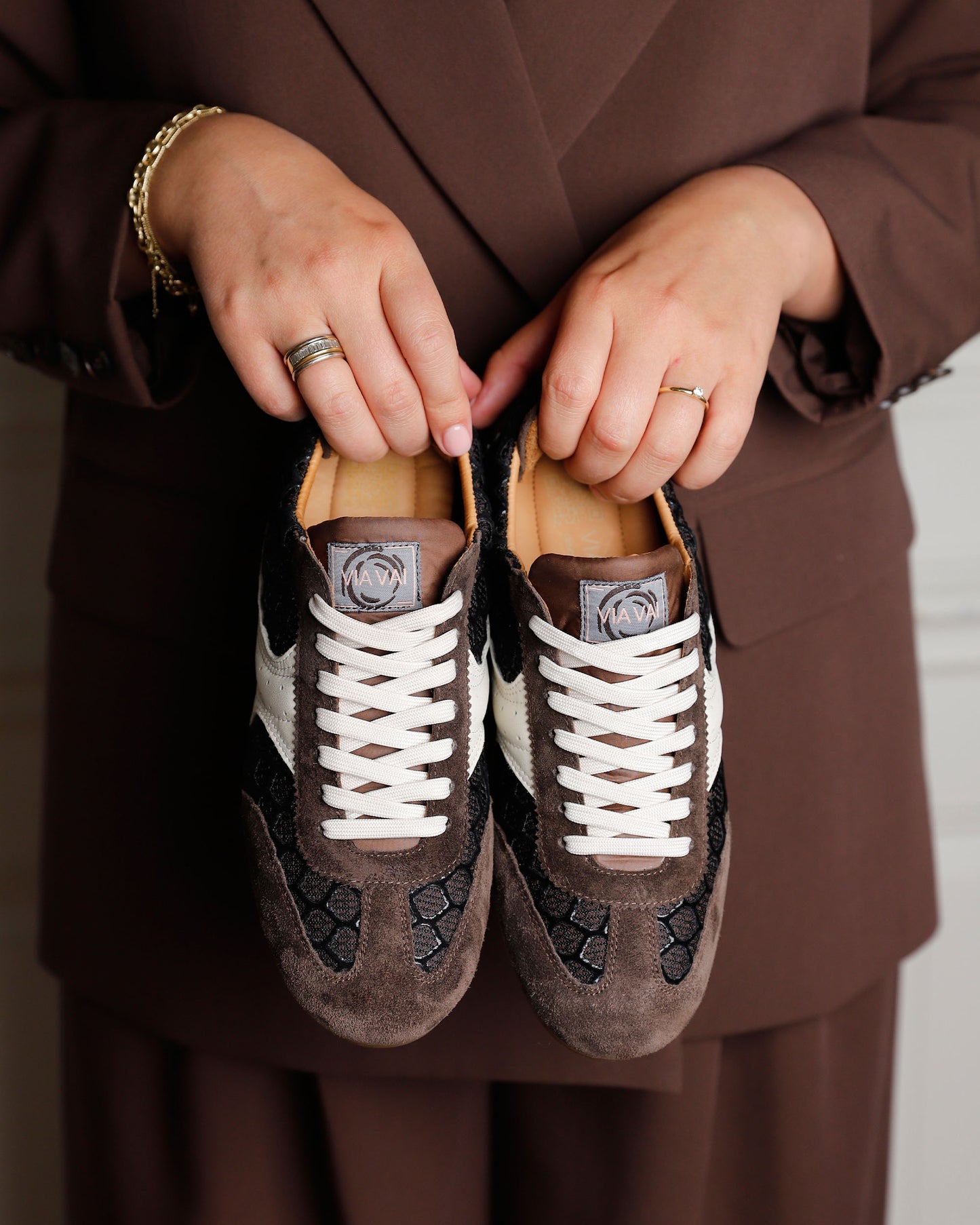 VIA VAI June Haylee bruine sneakers dames