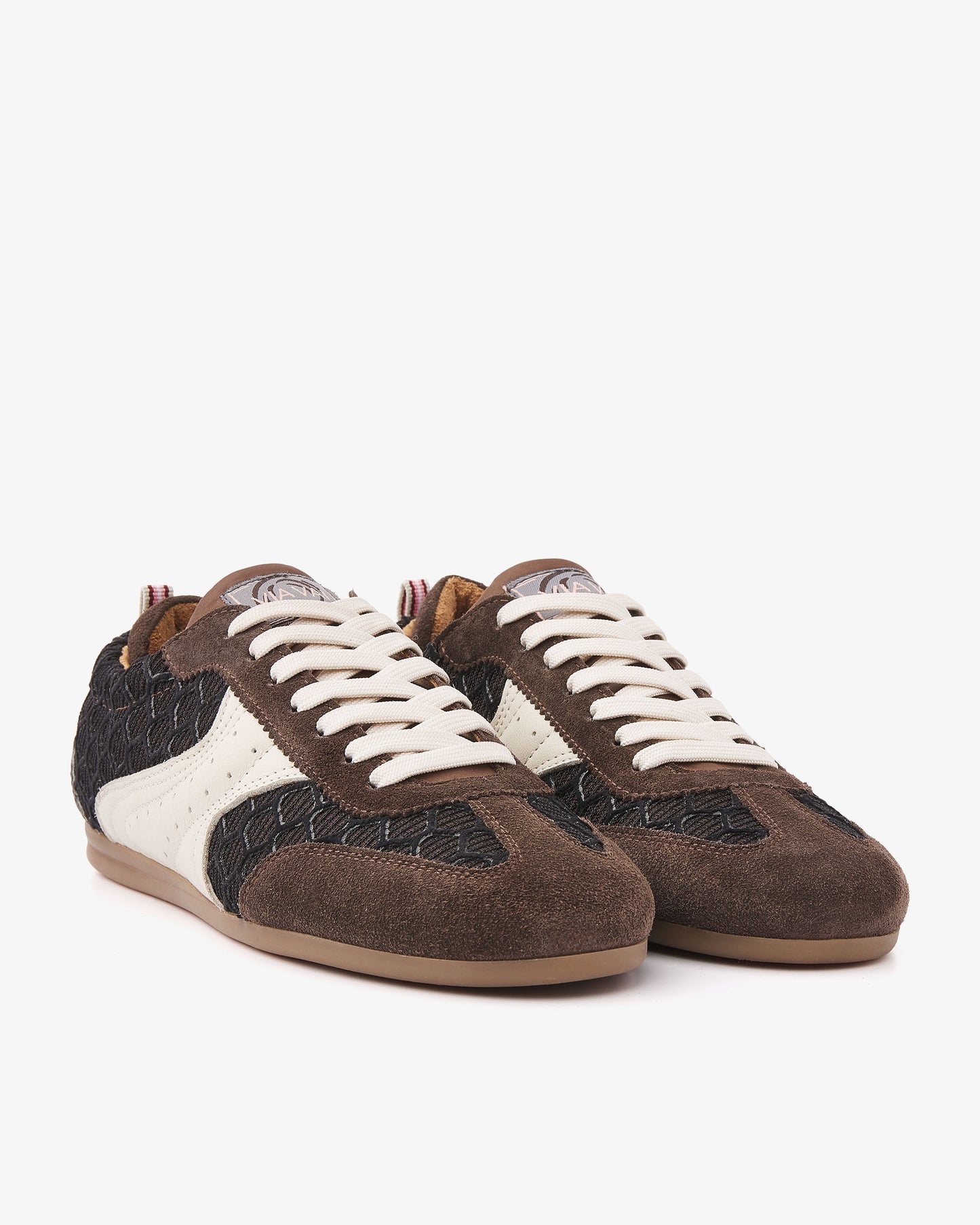 VIA VAI June Haylee bruine sneakers dames – vooraanzicht met ronde neus