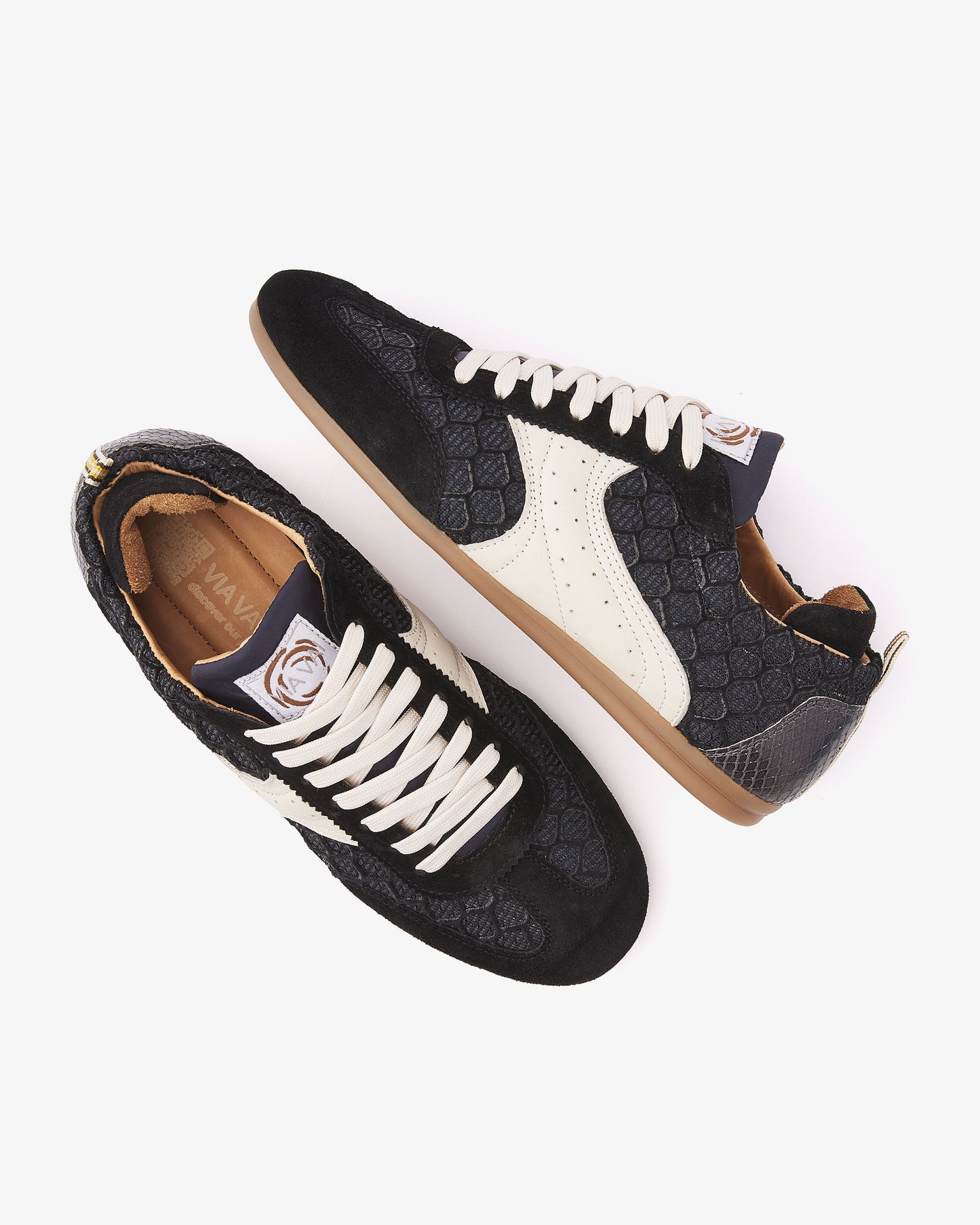 VIA VAI June Haylee zwarte sneakers dames – bovenaanzicht met uitneembaar voetbed