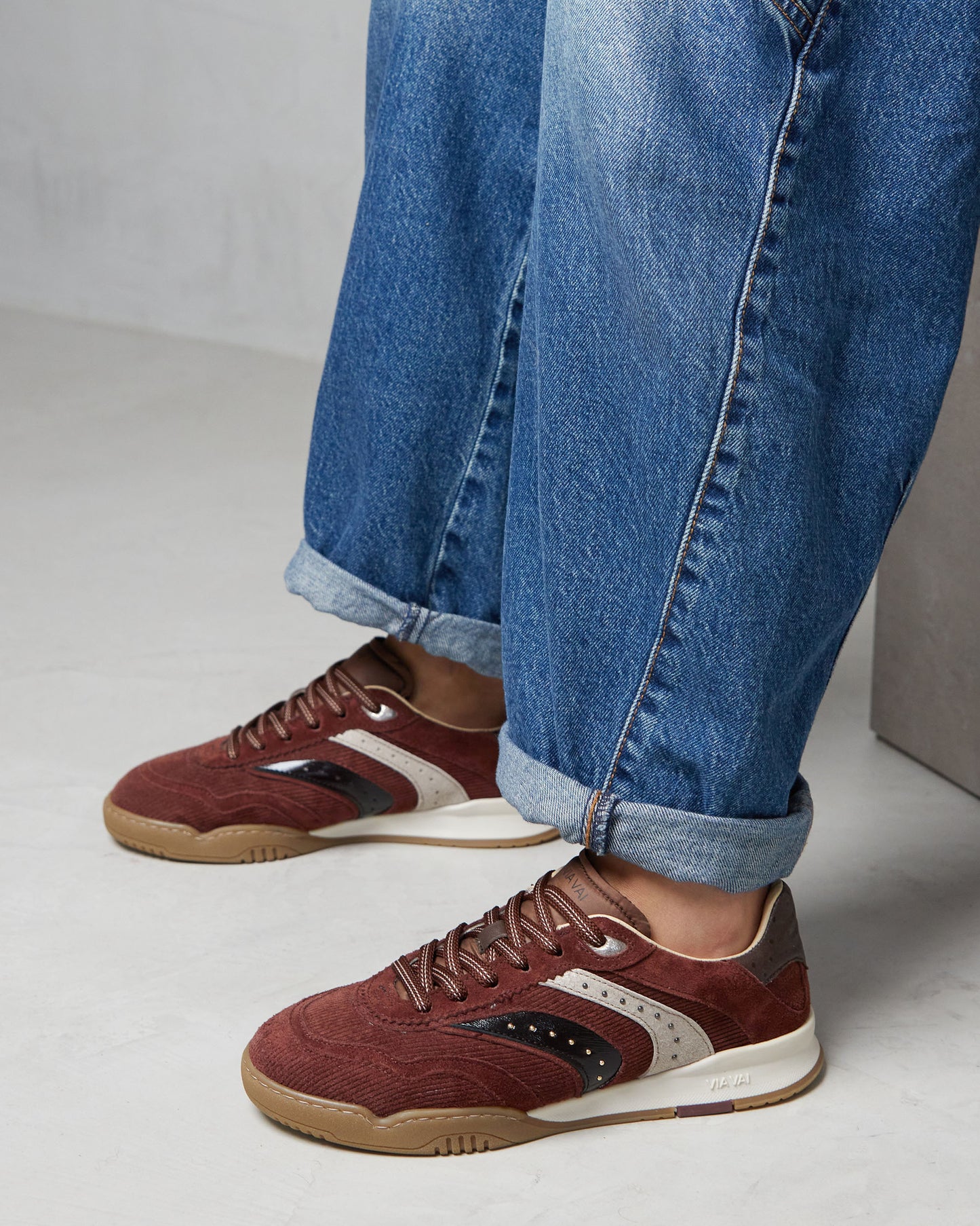 VIA VAI Kris Pax bordeauxrode sneakers dames