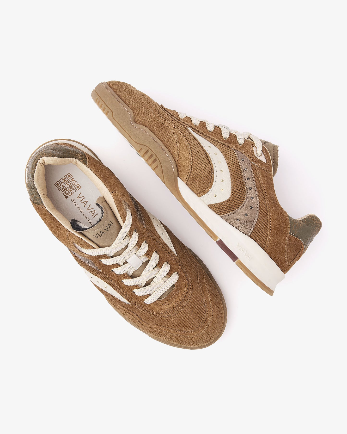 VIA VAI Kris Pax sneakers dames – bovenaanzicht met uitneembaar voetbed