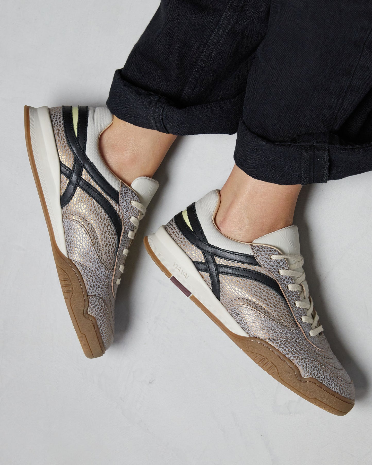 VIA VAI Kris Sky metallic sneakers dames