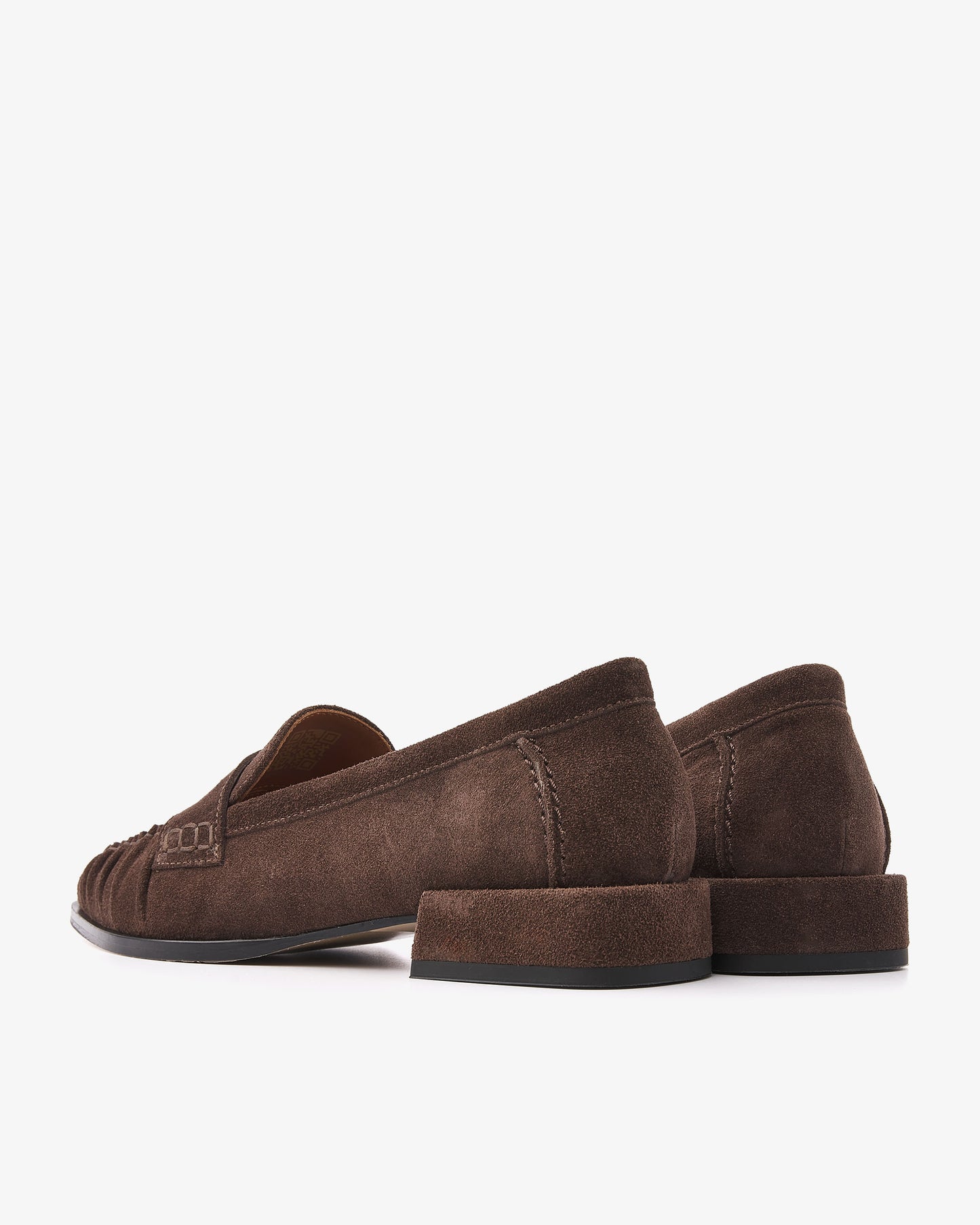 VIA VAI Jazz Billie bruine loafers dames – achteraanzicht met hieldetail