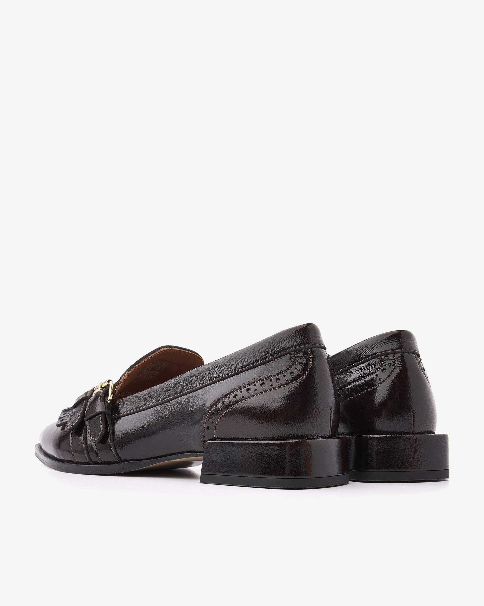 VIA VAI Jazz Lucy bruine loafers dames – achteraanzicht met hieldetail