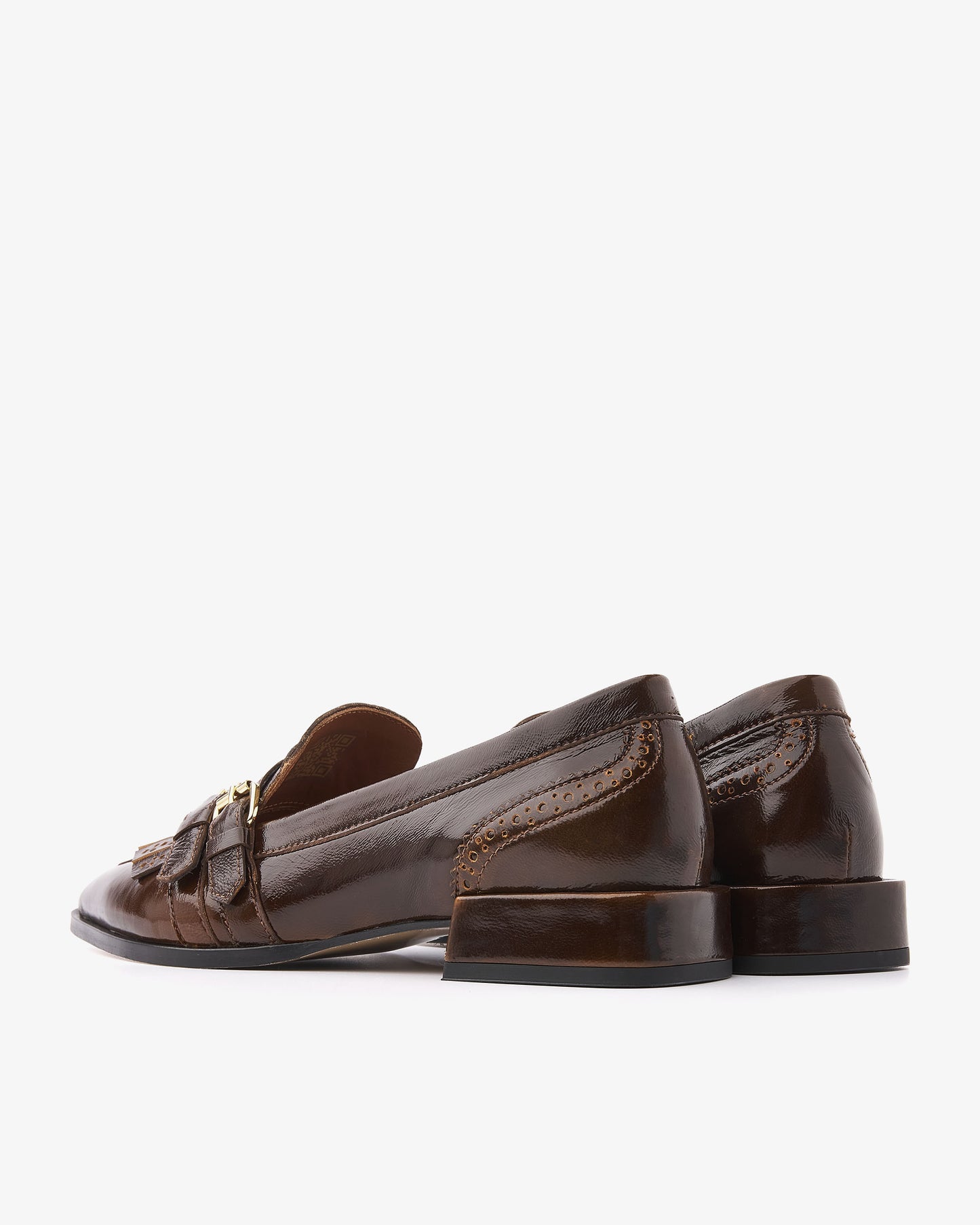 VIA VAI Jazz Lucy bruine loafers dames – achteraanzicht met hieldetail