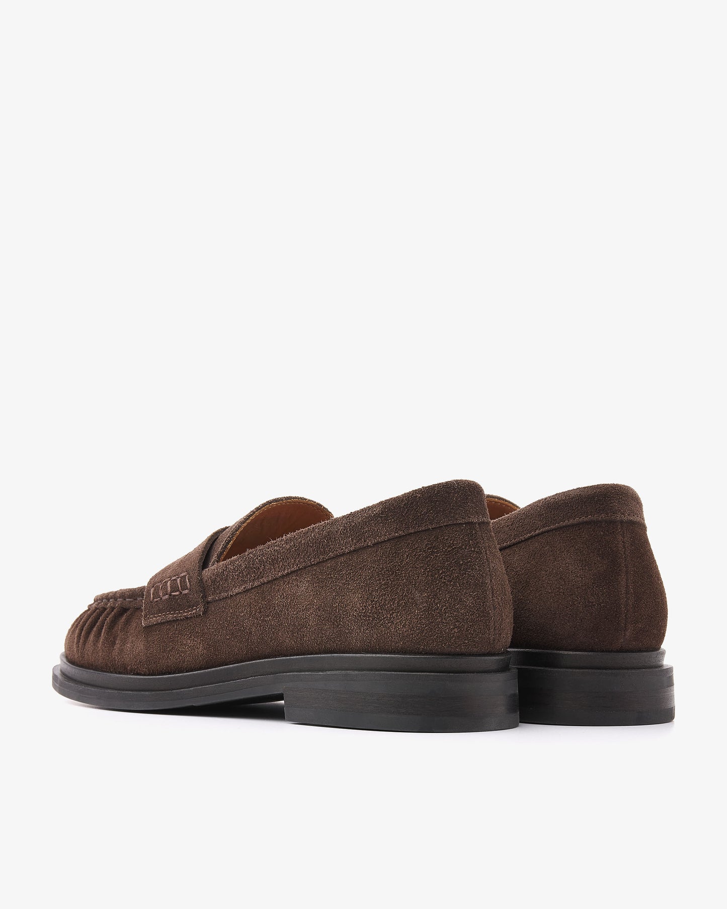 VIA VAI Fae Sarah bruine loafers dames – achteraanzicht met hieldetail
