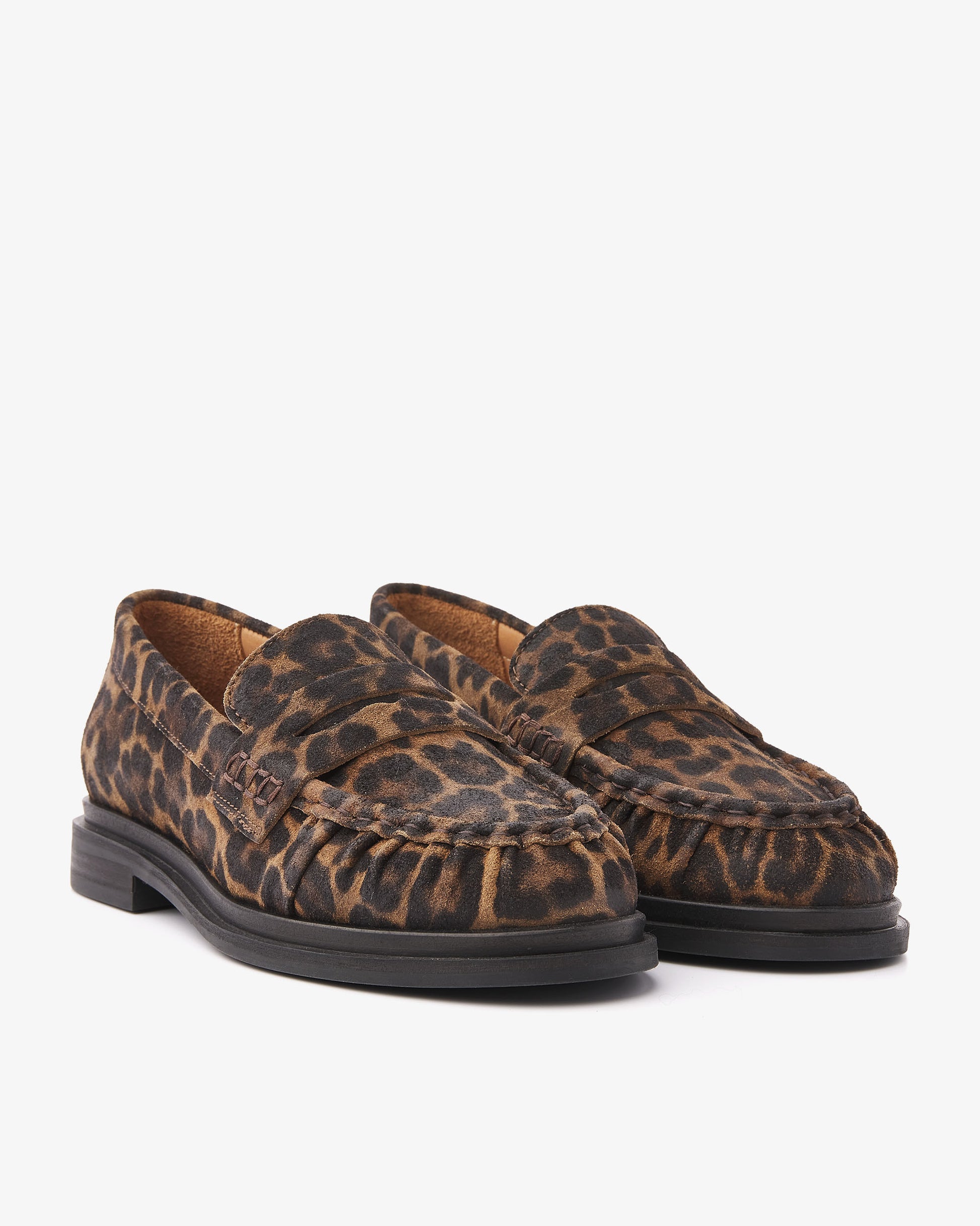 VIA VAI Fae Sarah leopardprint loafers dames – vooraanzicht met ronde neus