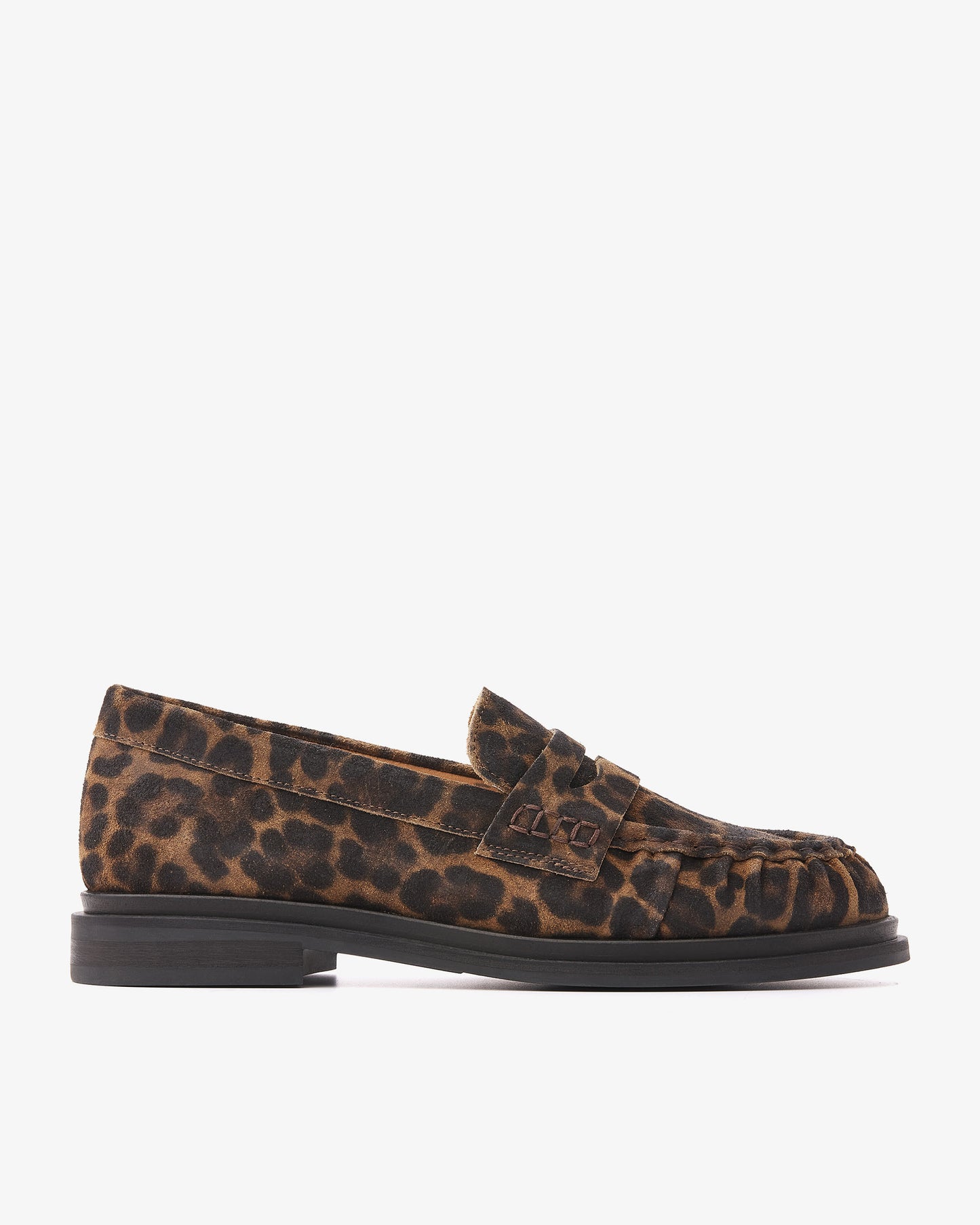 VIA VAI Fae Sarah leopardprint loafers dames – zijaanzicht met leer- en suèdedetails