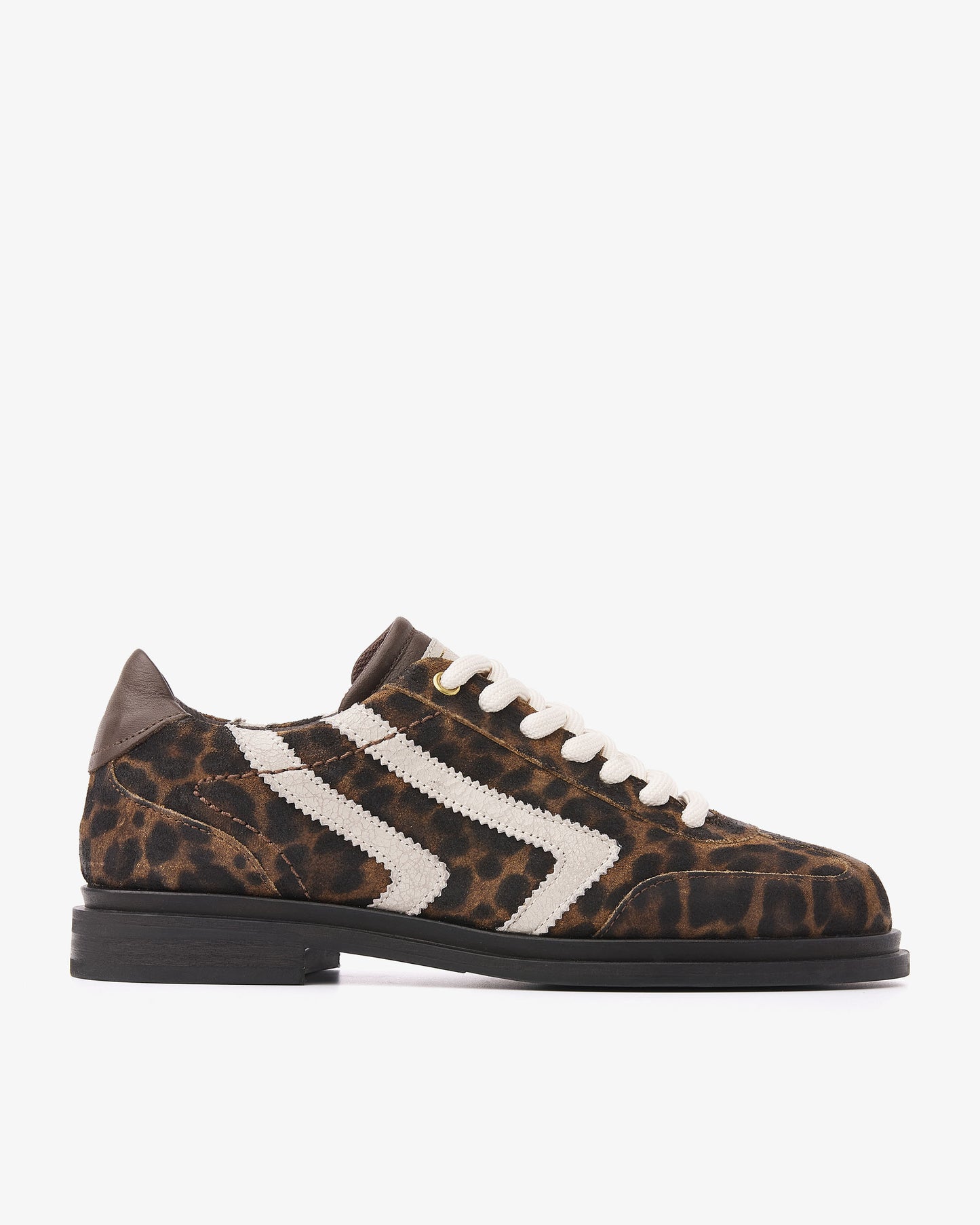 VIA VAI Fae Lois leopardprint dames – zijaanzicht met leer- en suèdedetails