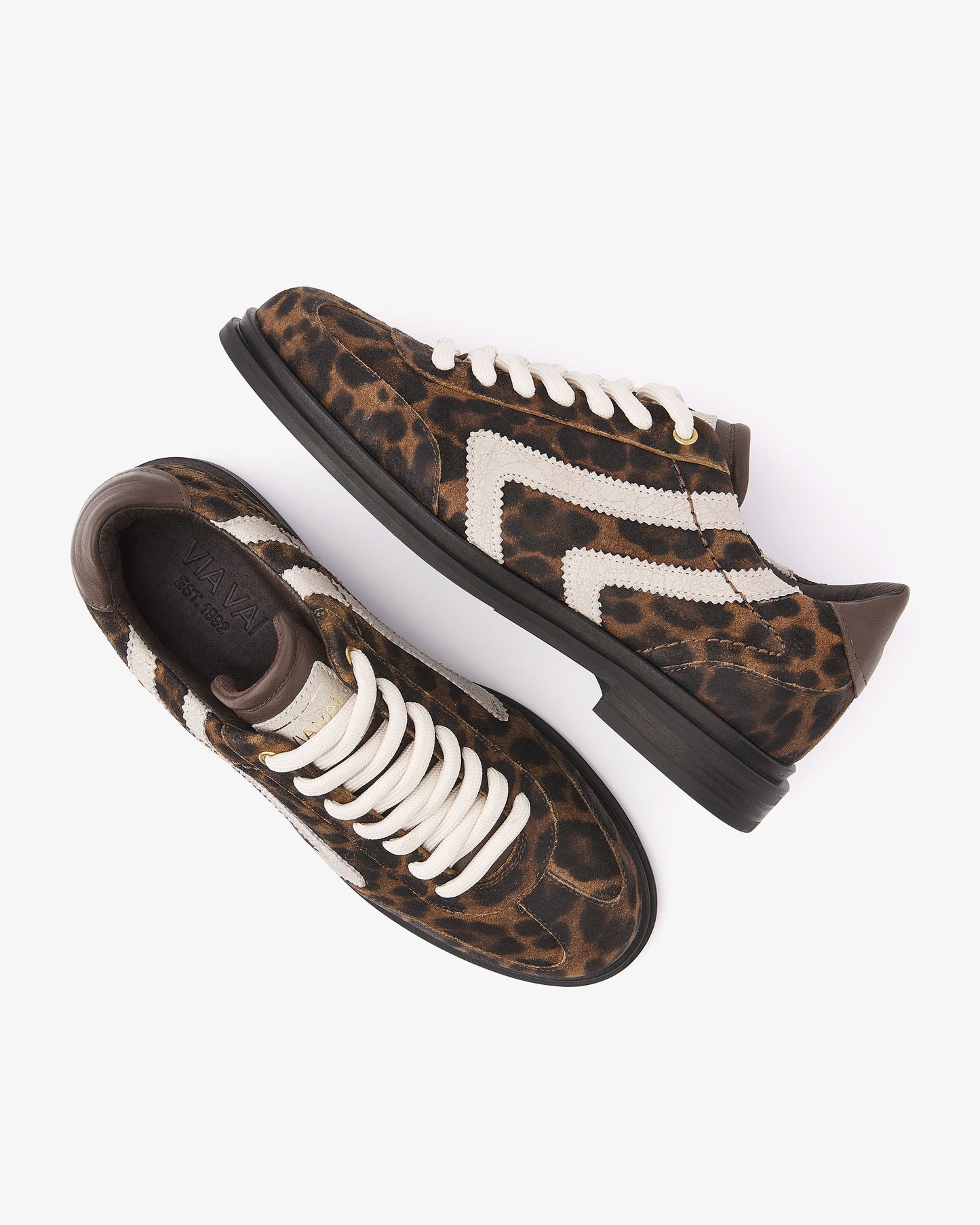 VIA VAI Fae Lois leopardprint dames – bovenaanzicht met voetbed