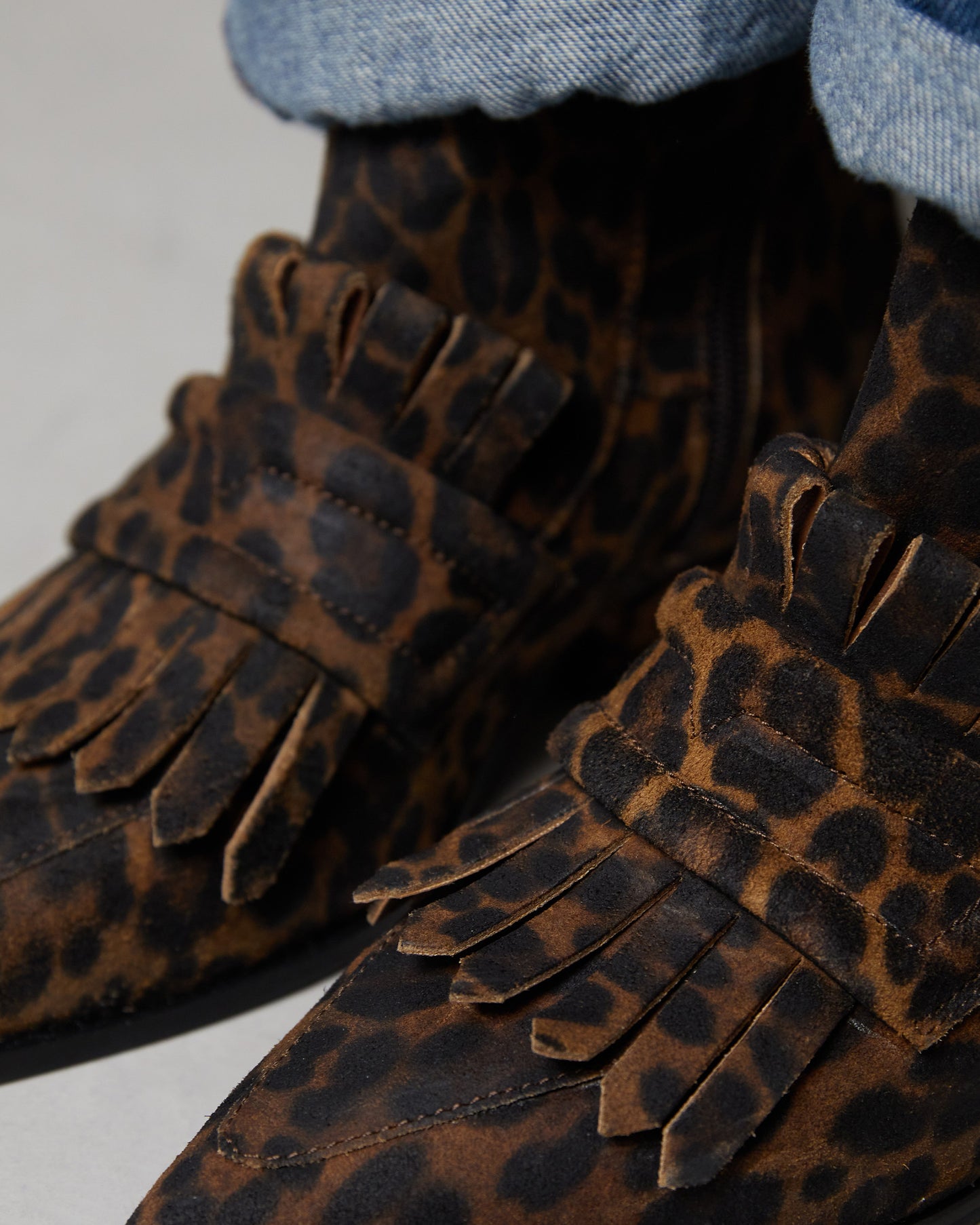 VIA VAI Vive Evie leopardprint enkellaarsjes dames