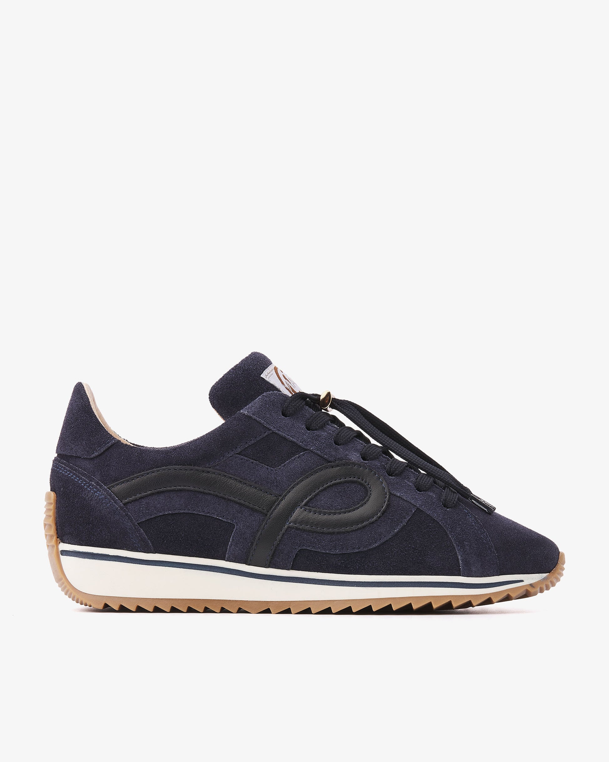 VIA VAI Mikki Eve blauwe sneakers dames – zijaanzicht met logodetail