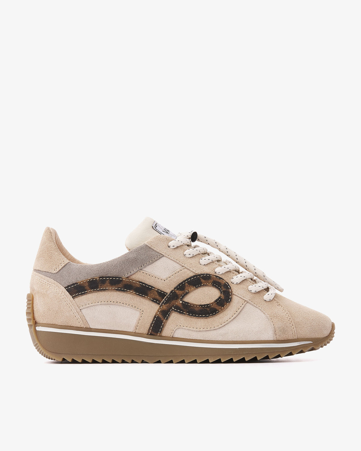 VIA VAI Mikki Eve beige sneakers dames – zijaanzicht met logodetail