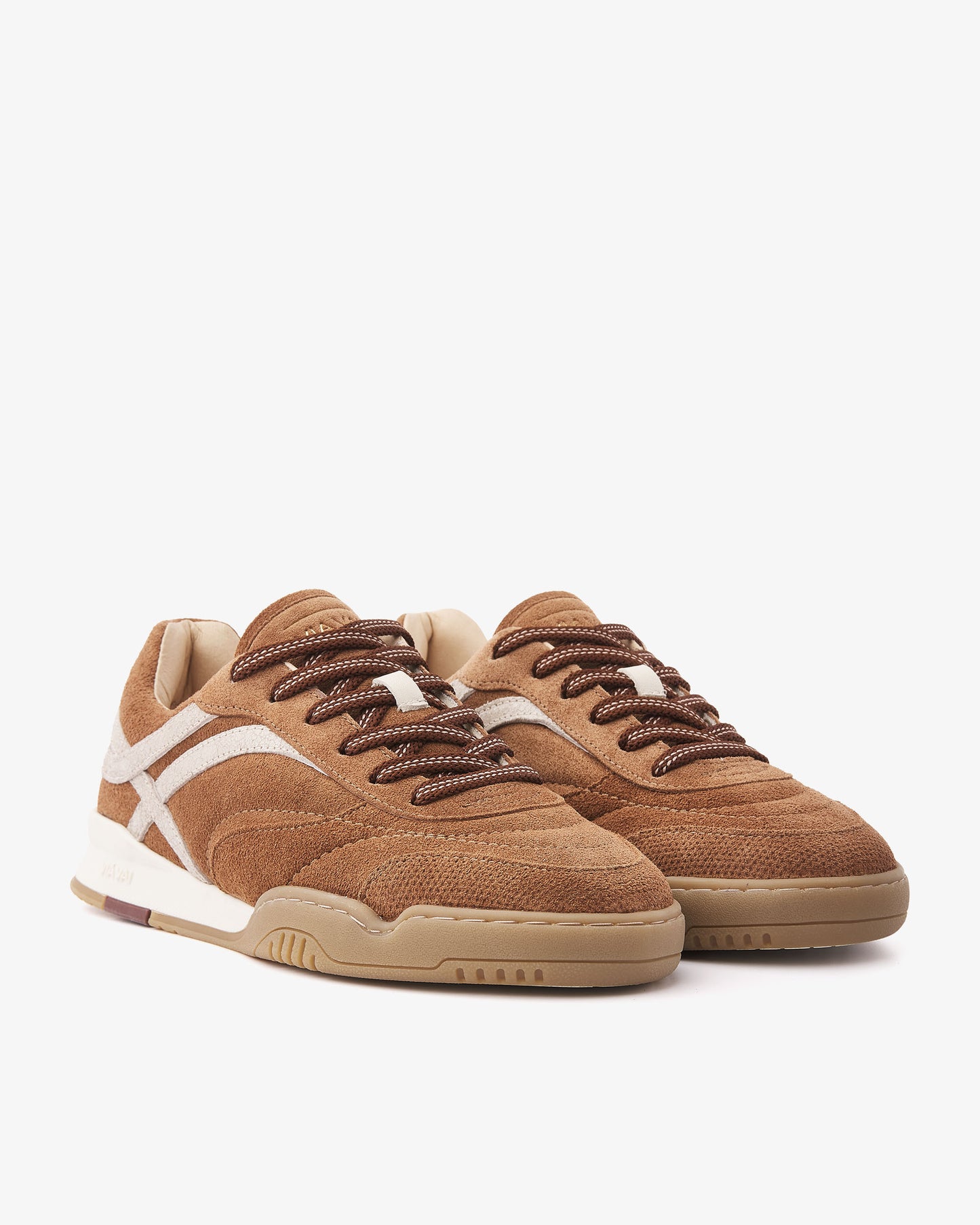 VIA VAI Kris Dante cognac sneakers dames – vooraanzicht met ronde neus