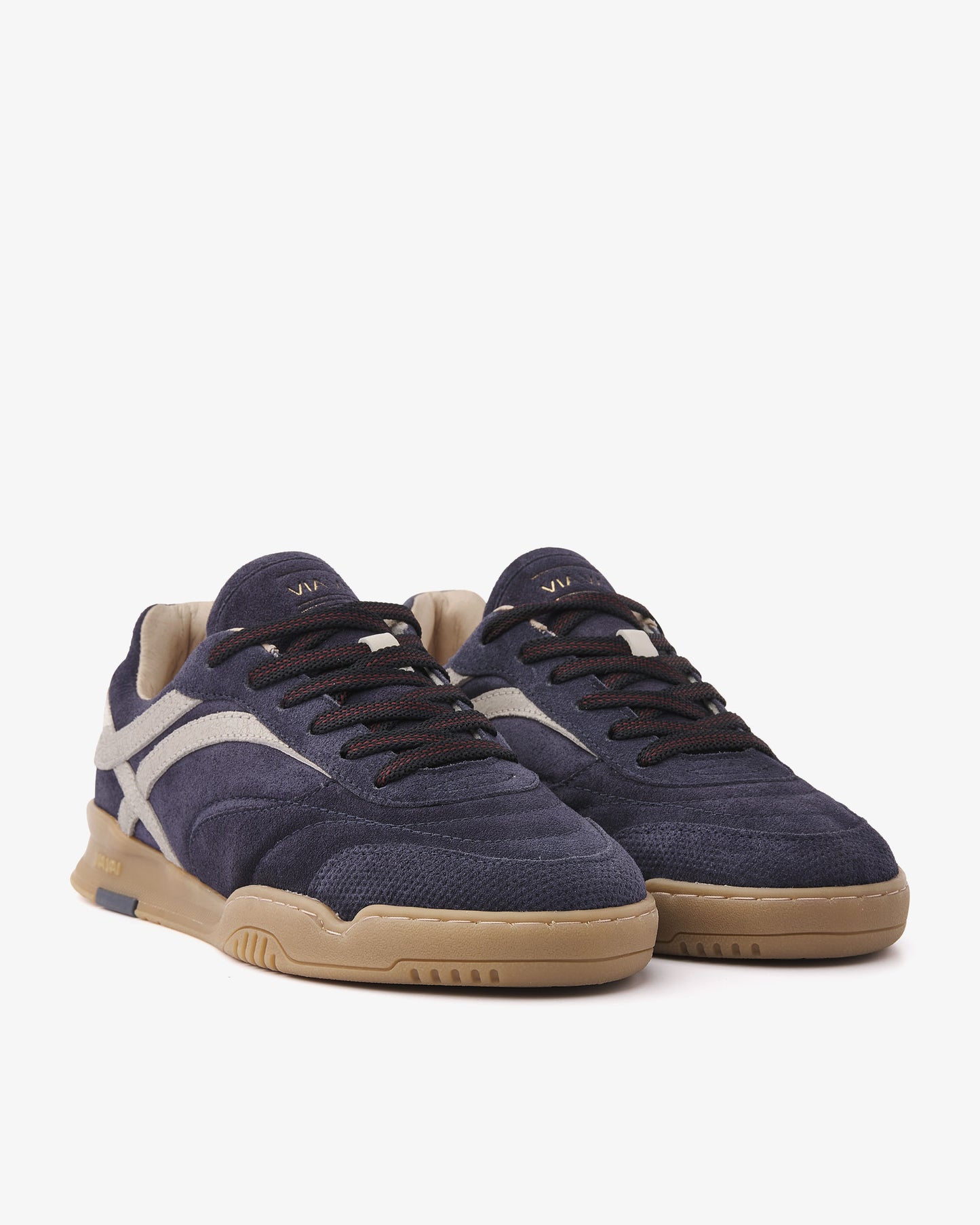 VIA VAI Kris Dante blauwe sneakers dames – vooraanzicht met ronde neus