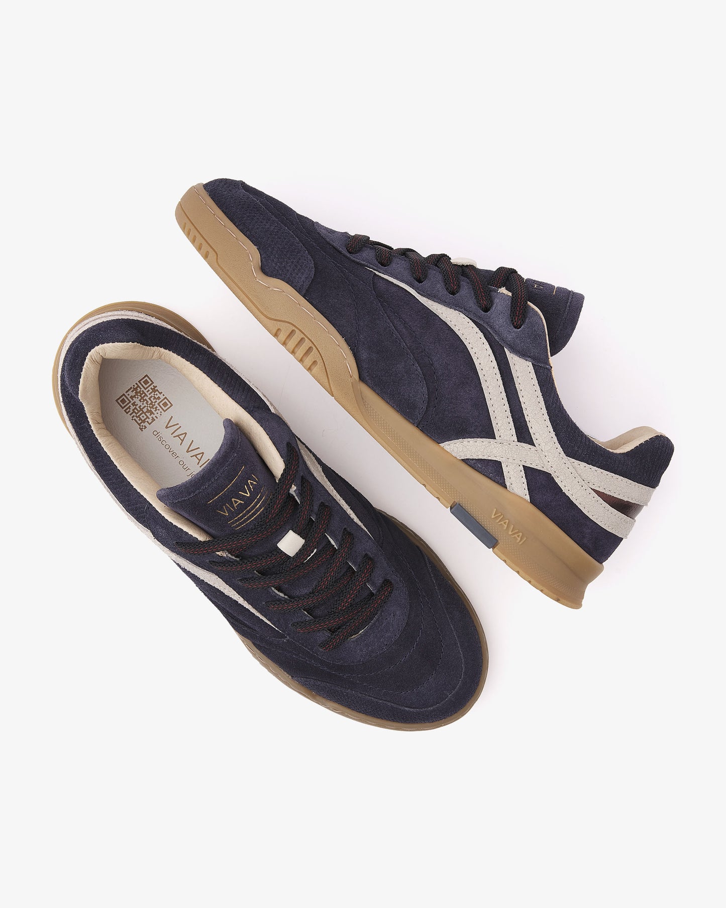 VIA VAI Kris Dante blauwe sneakers dames – bovenaanzicht met voetbed
