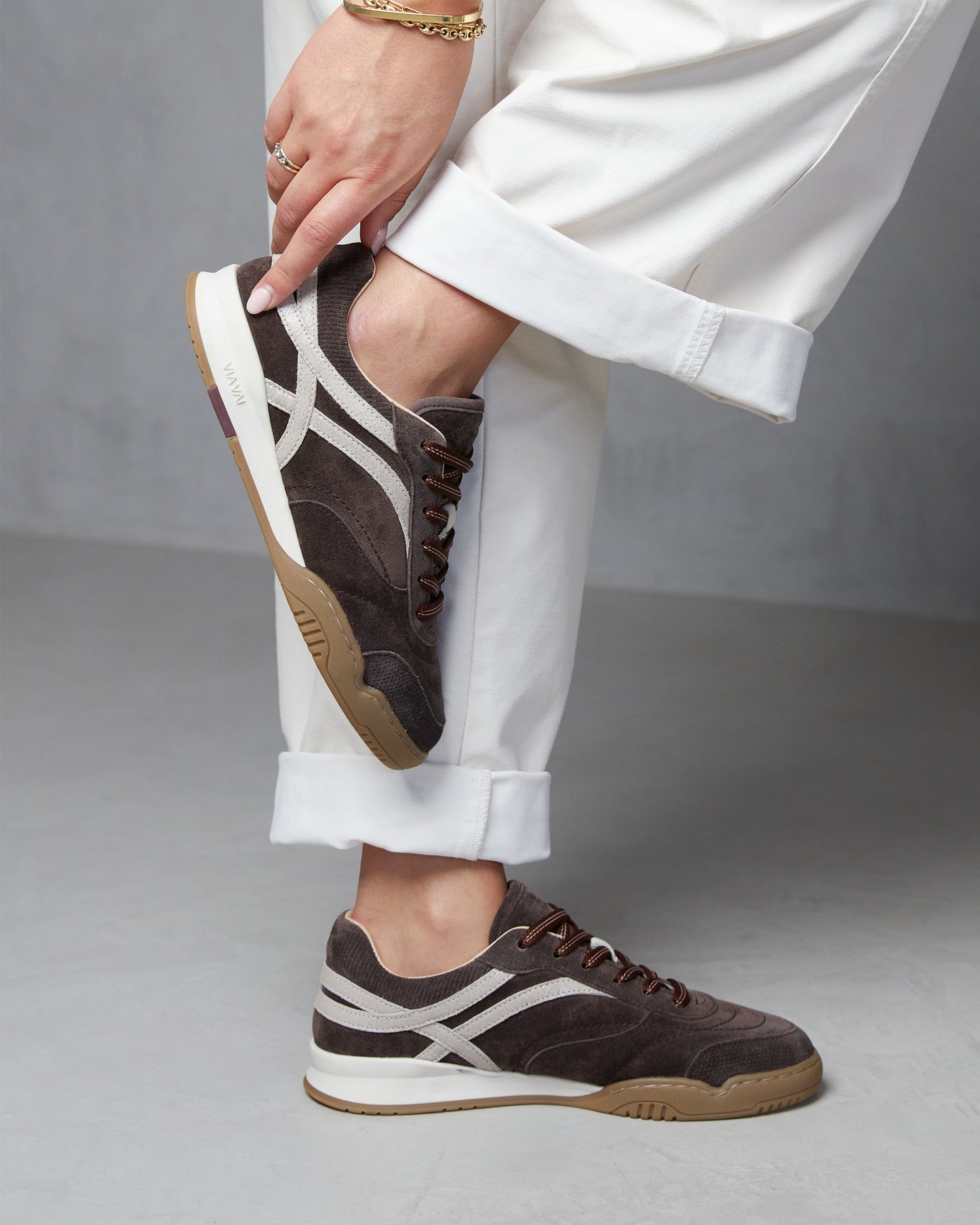 VIA VAI Kris Dante bruine sneakers dames